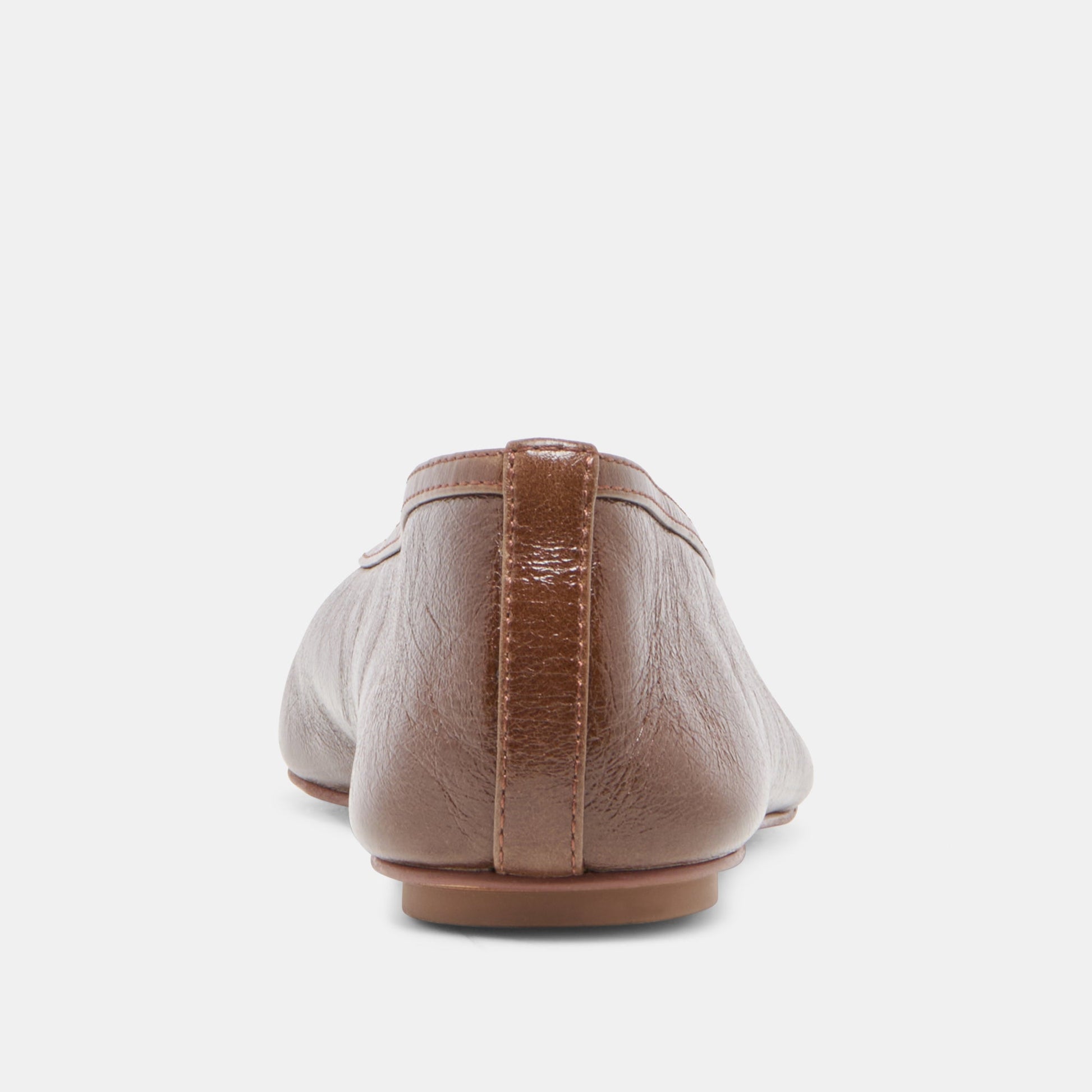 Dolce Vita CARET Russet Leather Pointed-Toe Ballet Flats