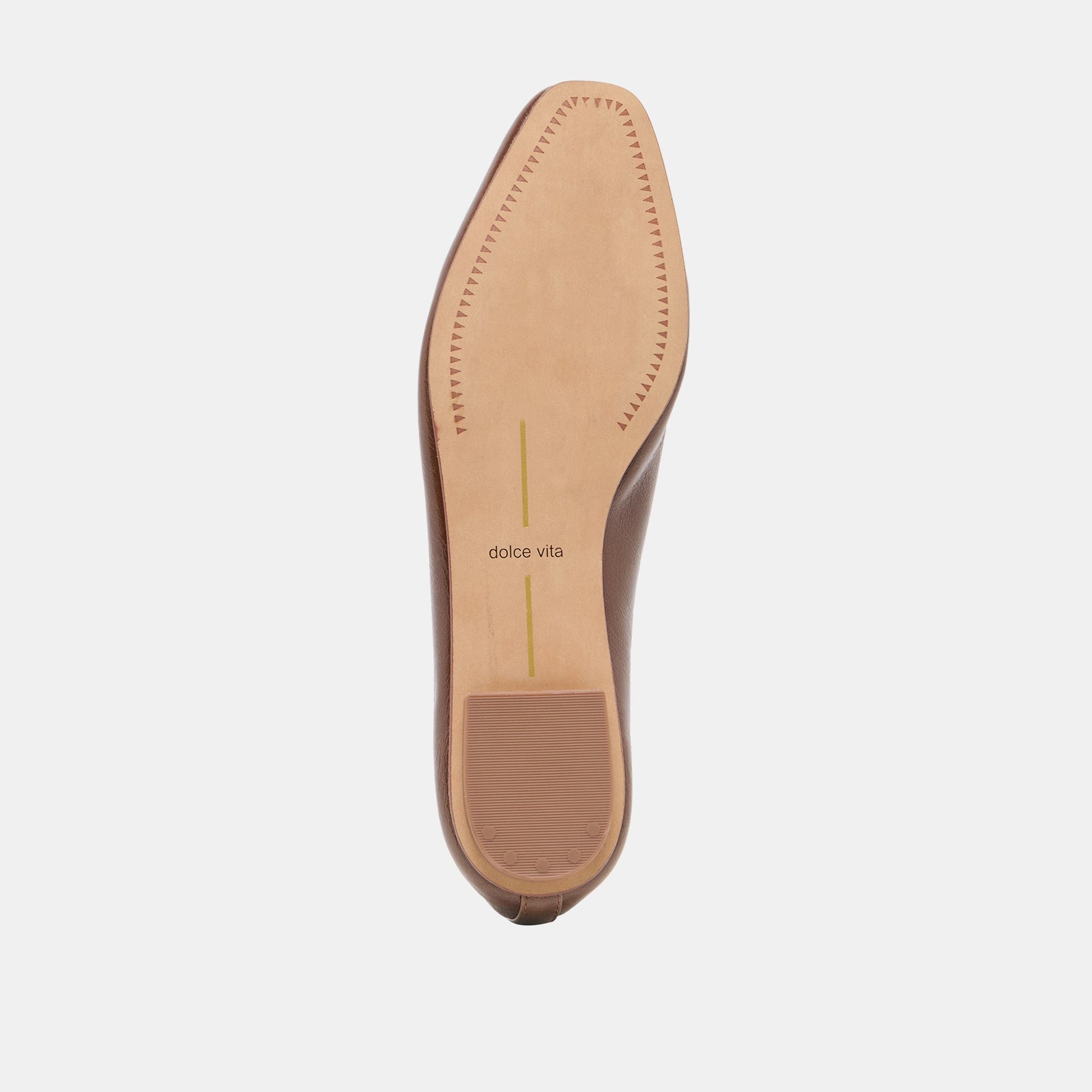 Dolce Vita CARET Russet Leather Pointed-Toe Ballet Flats