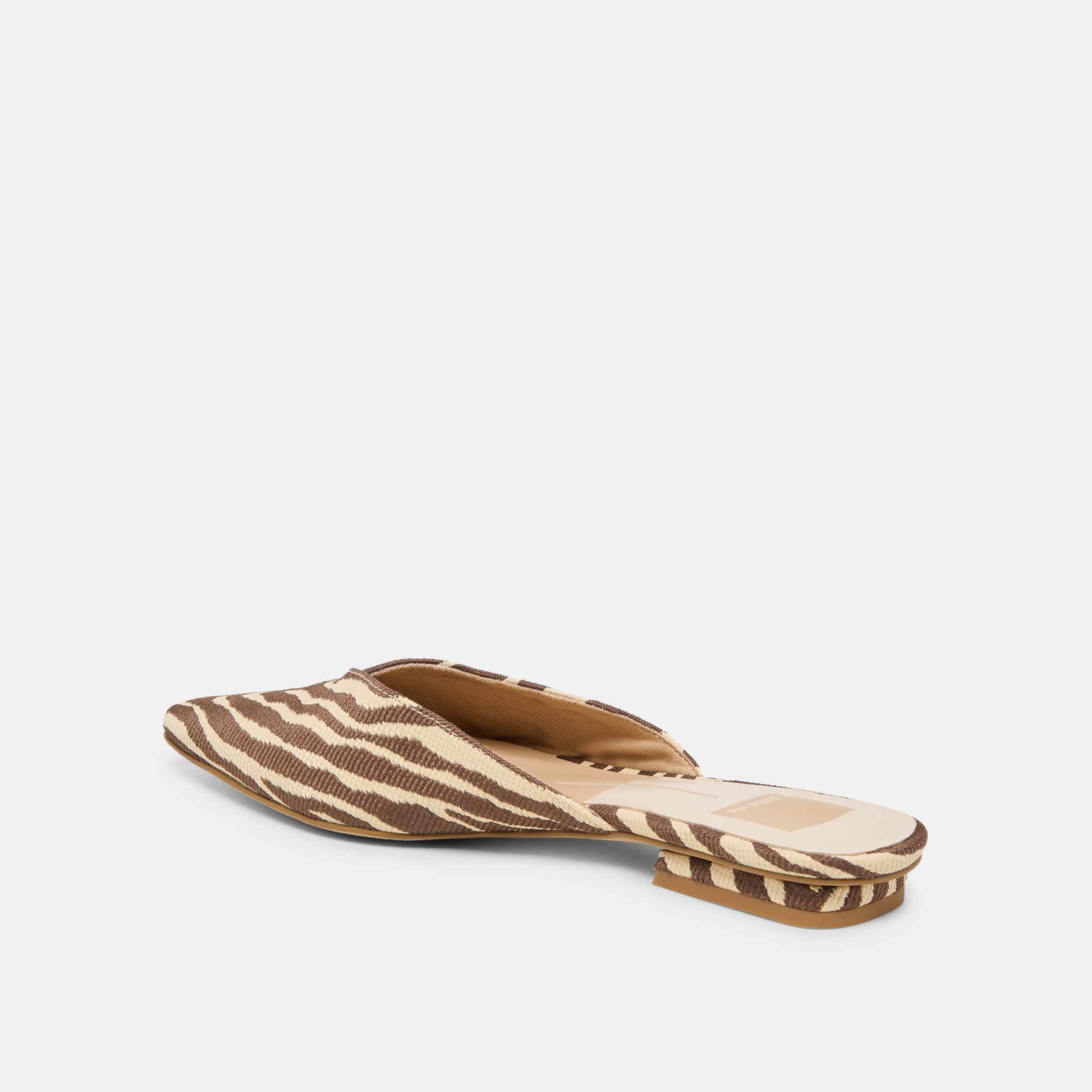 Dolce Vita Elm Beige Zebra Raffia Flats