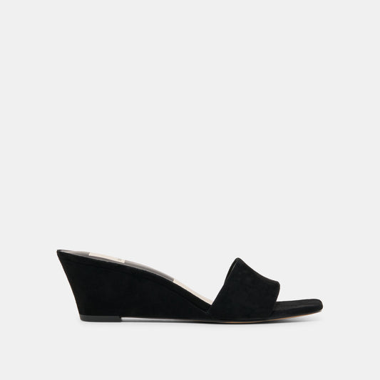 Dolce Vita Qaily Onyx Suede Wedges