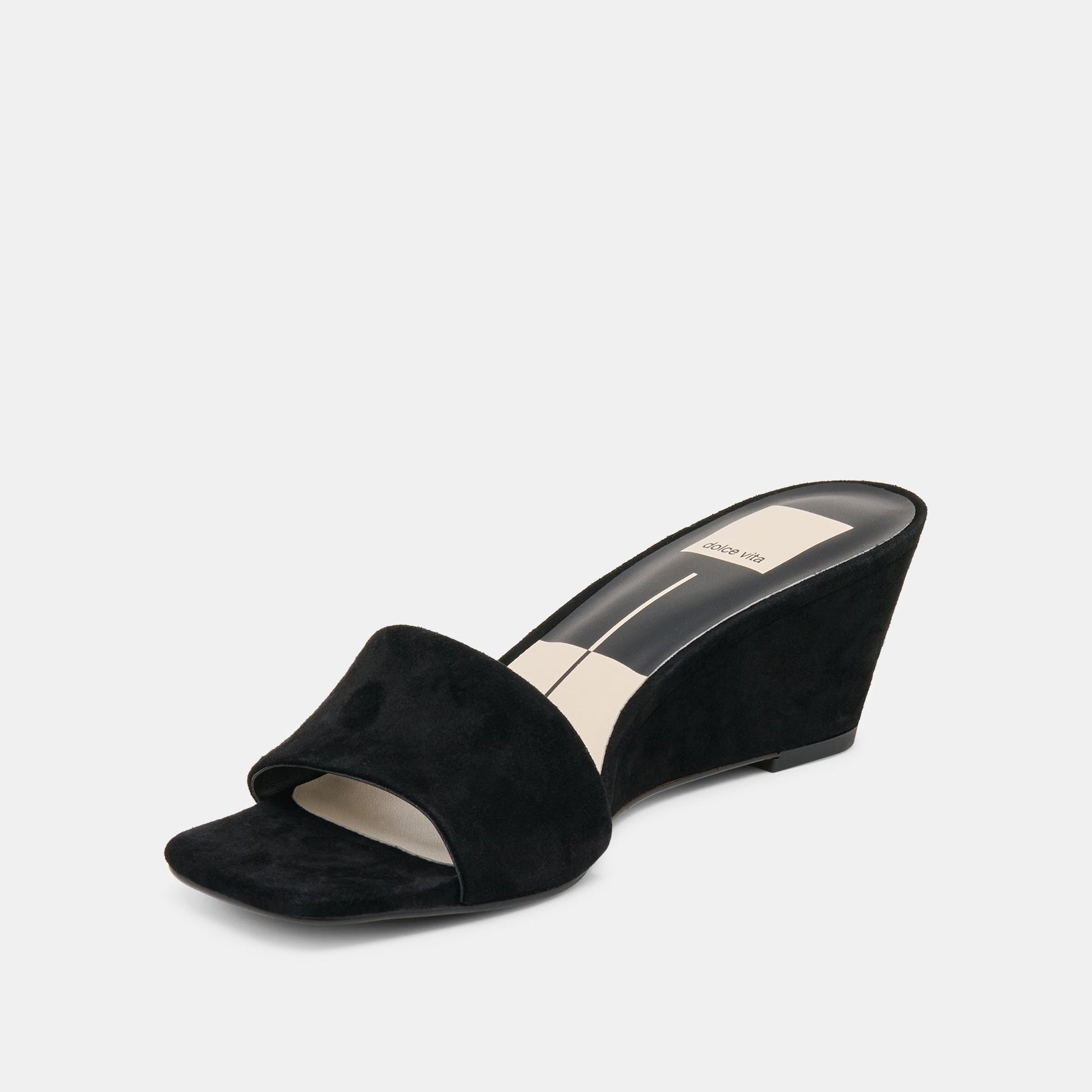 Dolce Vita Qaily Onyx Suede Wedges