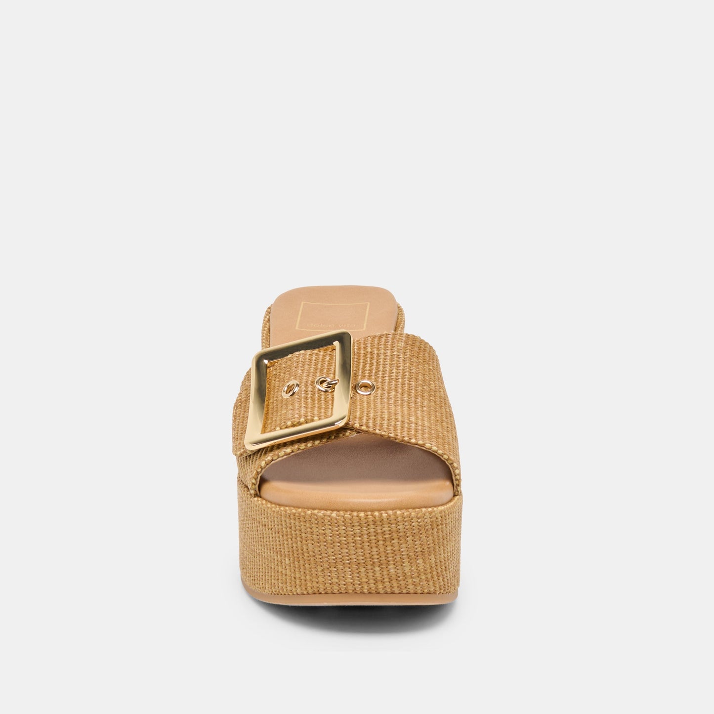 Dolce Vita Jilian Wide Mocha Raffia Wedges