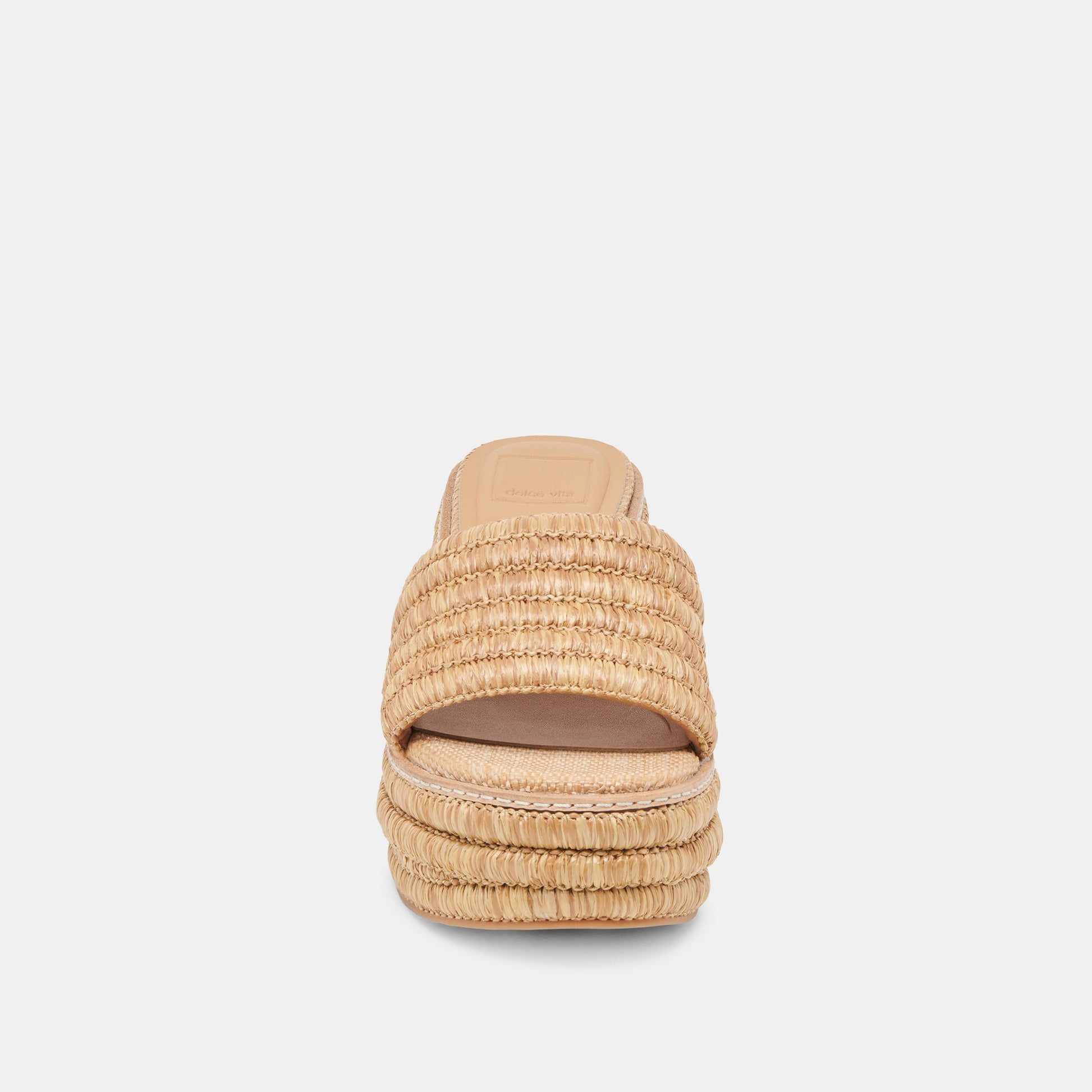 Dolce Vita Throne Wide Lt Natural Raffia Wedges