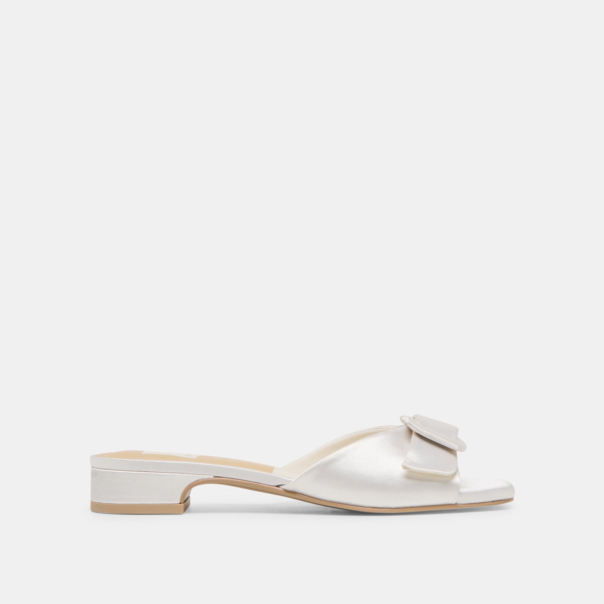 Dolce Vita Edina True White Satin Sandals