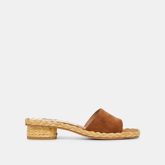 Dolce Vita Dixi Wide Brown Suede Sandals