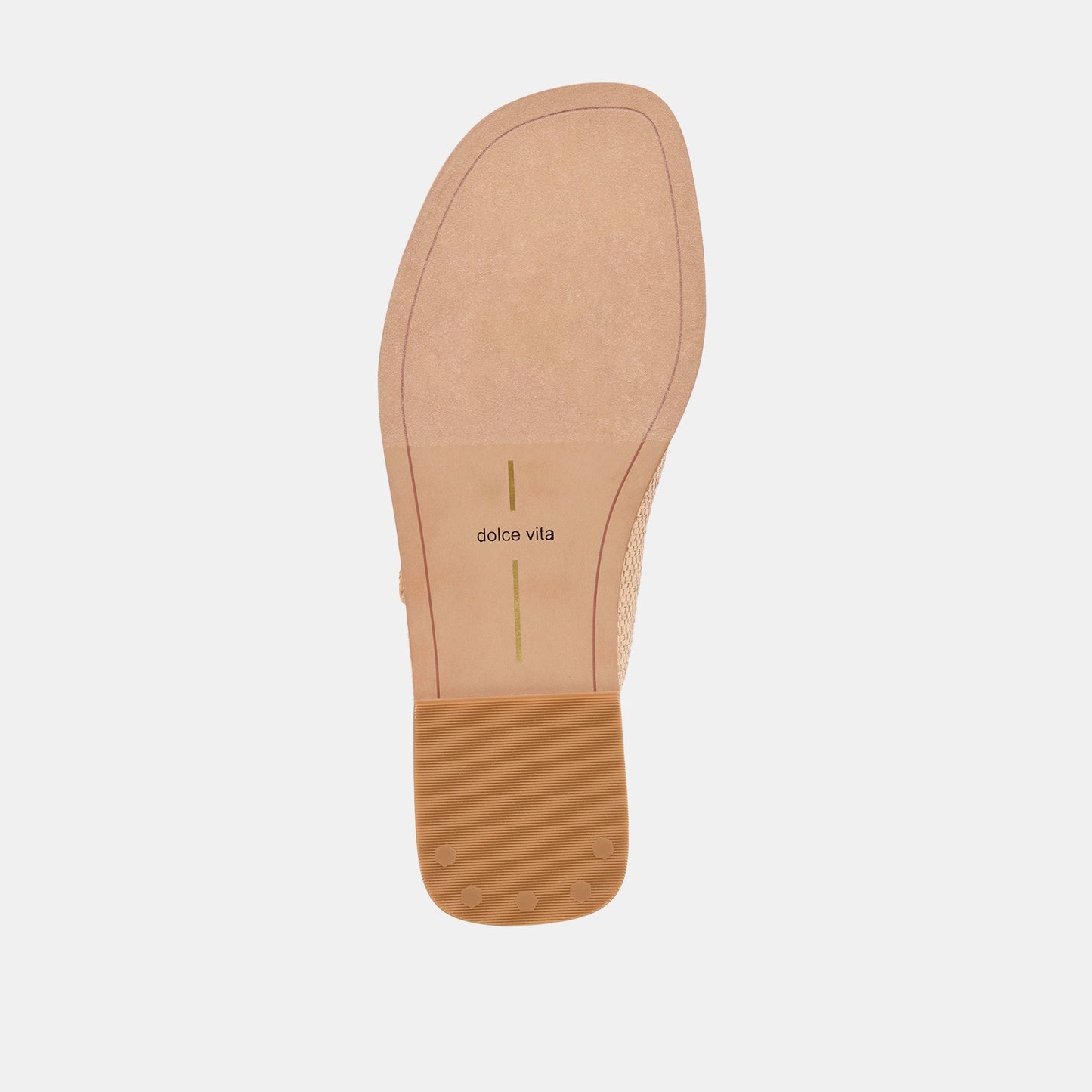 Dolce Vita FIN Sand Raffia Open-Toe Slide Sandals