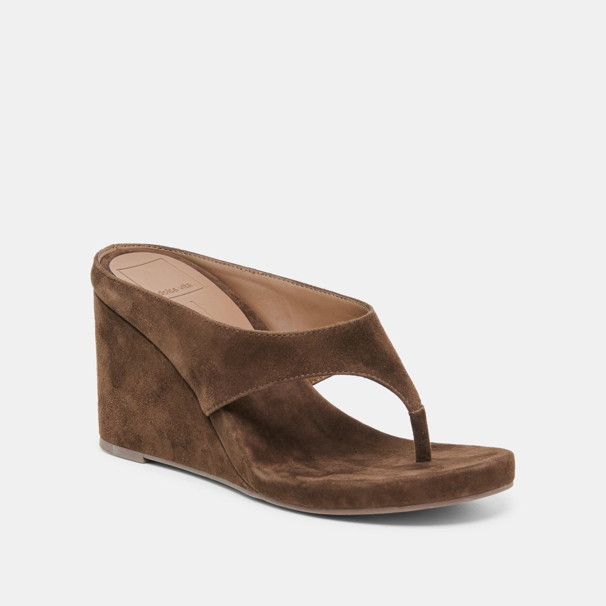 Dolce Vita Hinna Dk Brown Suede Wedges