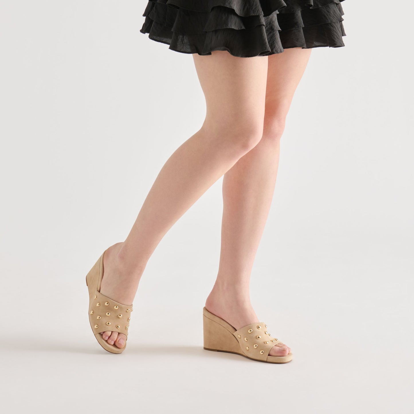 Dolce Vita Holta Stud Camel Suede Wedges