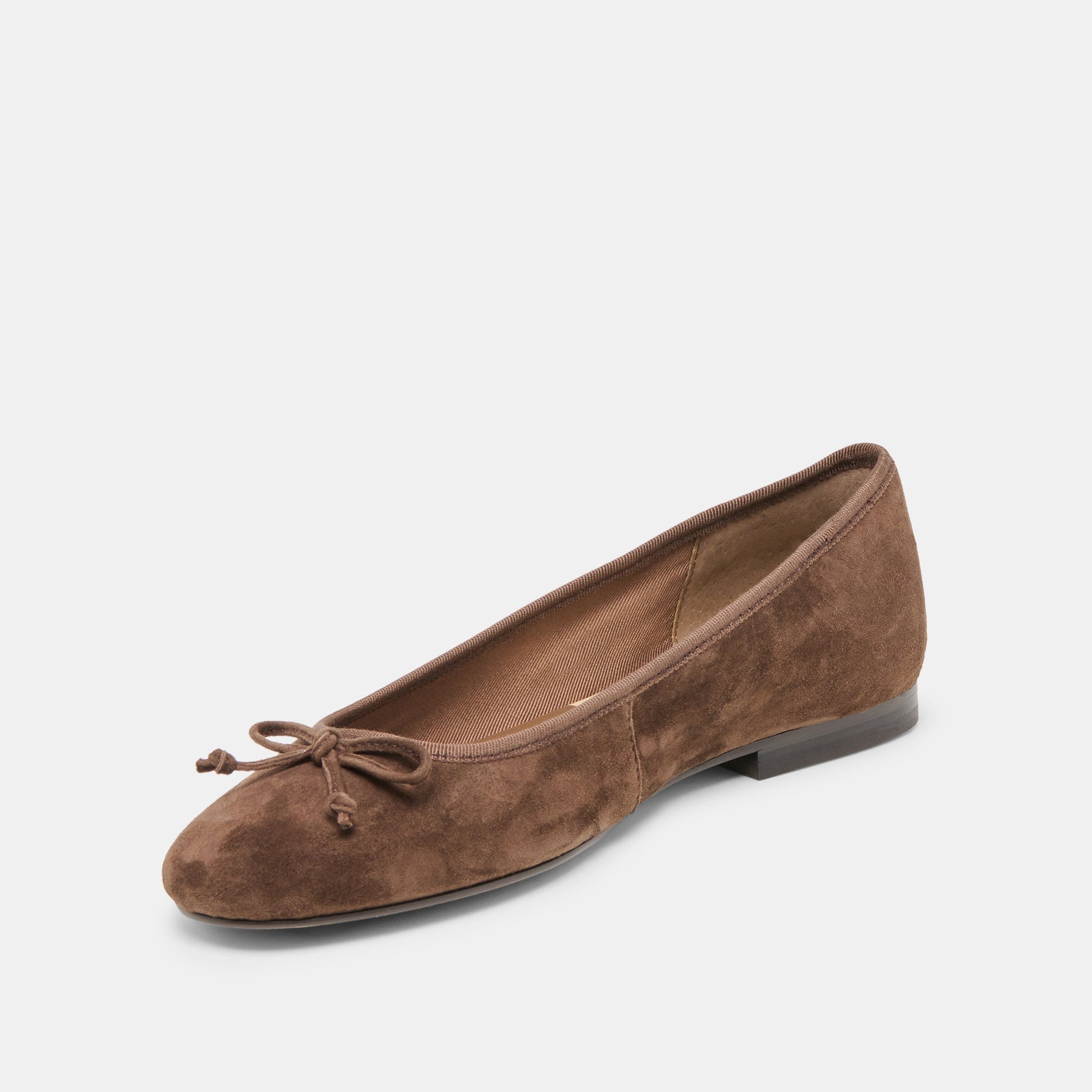 Dolce Vita Ritla Wide Dk Brown Suede Ballet Flats