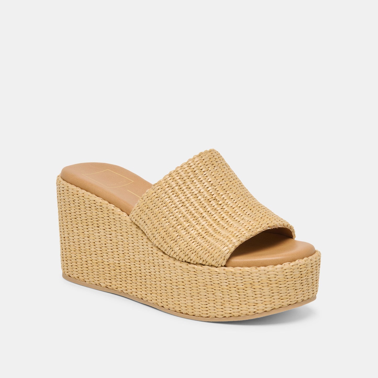 Dolce Vita Joclyn Wide Lt Natural Raffia Wedges