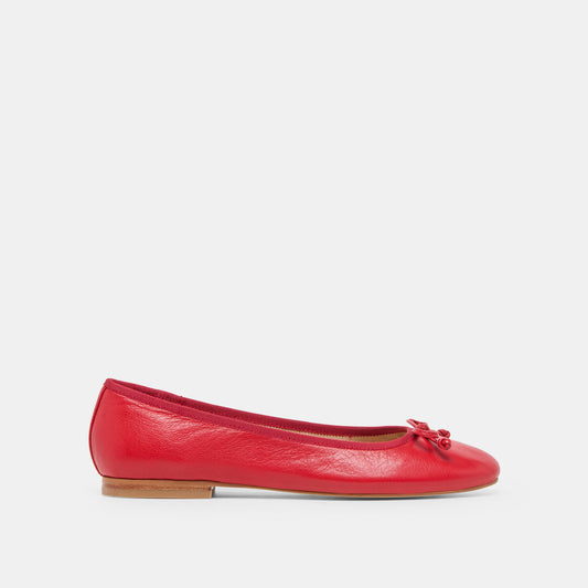 Dolce Vita Ritla Wide Cherry Leather Ballet Flats