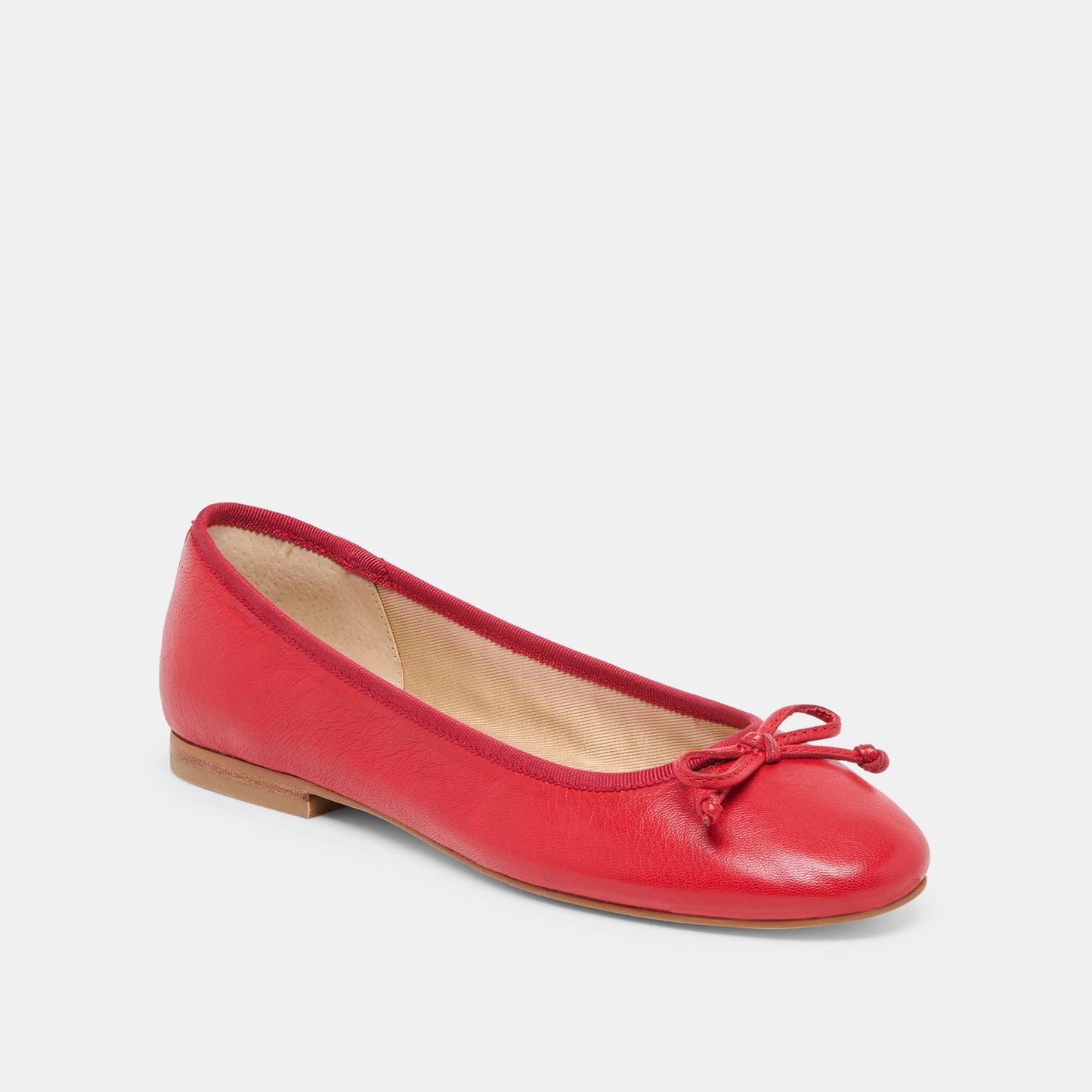 Dolce Vita Ritla Wide Cherry Leather Ballet Flats