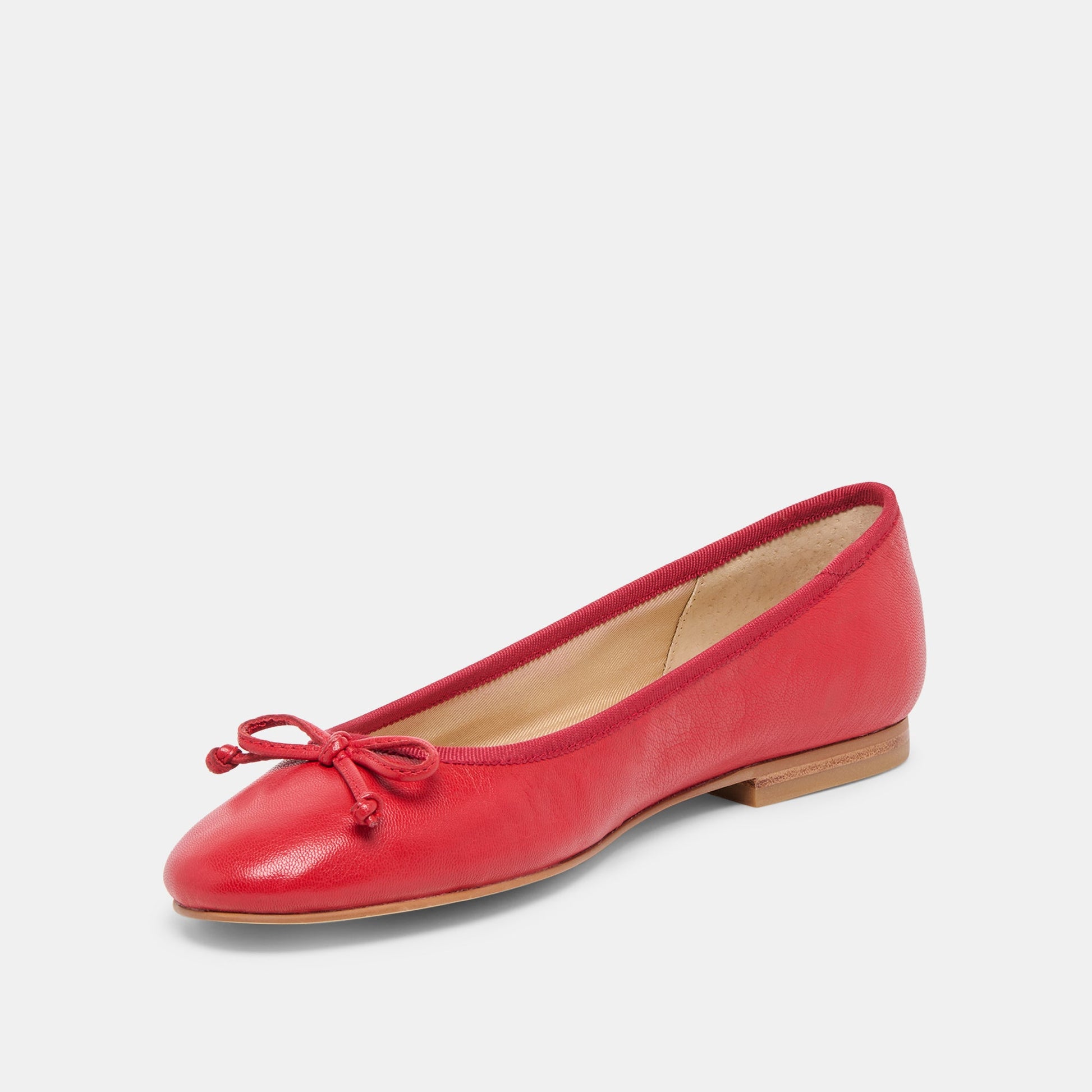 Dolce Vita Ritla Wide Cherry Leather Ballet Flats