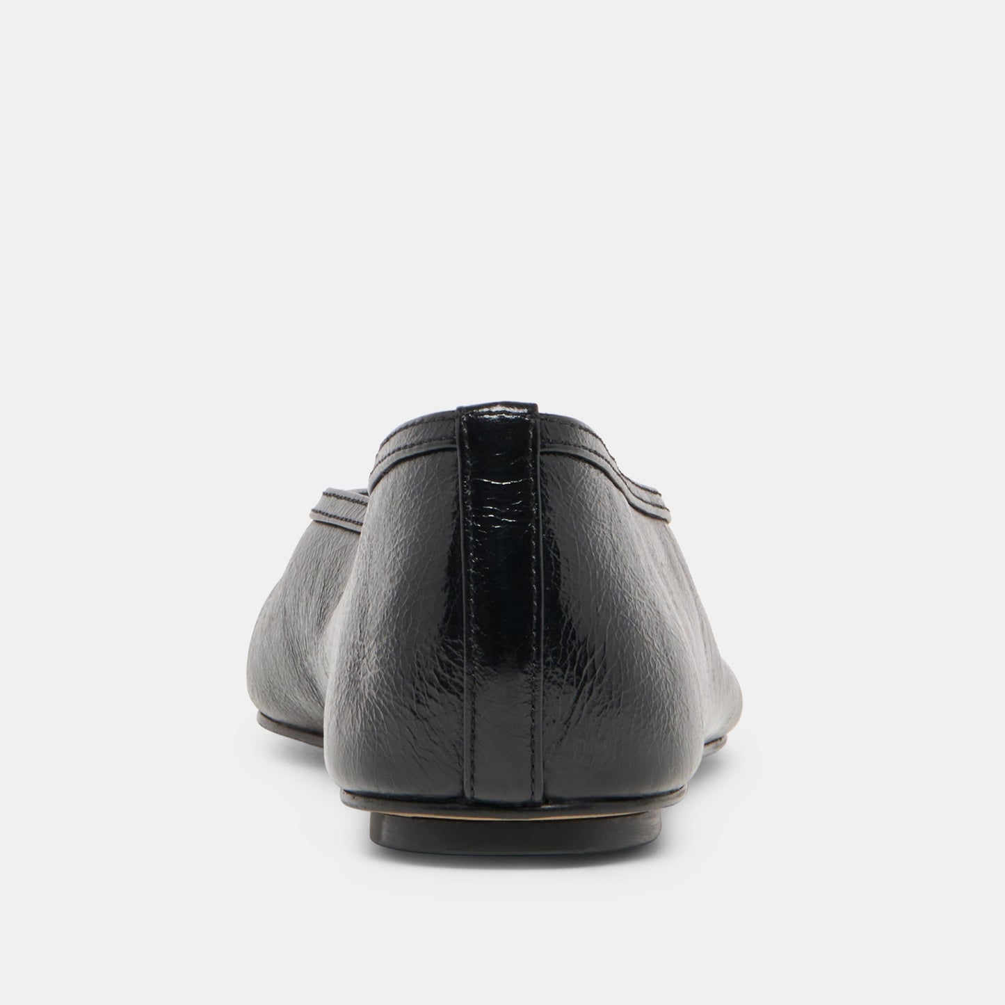 Dolce Vita CARET Black Leather Pointed-Toe Ballet Flats