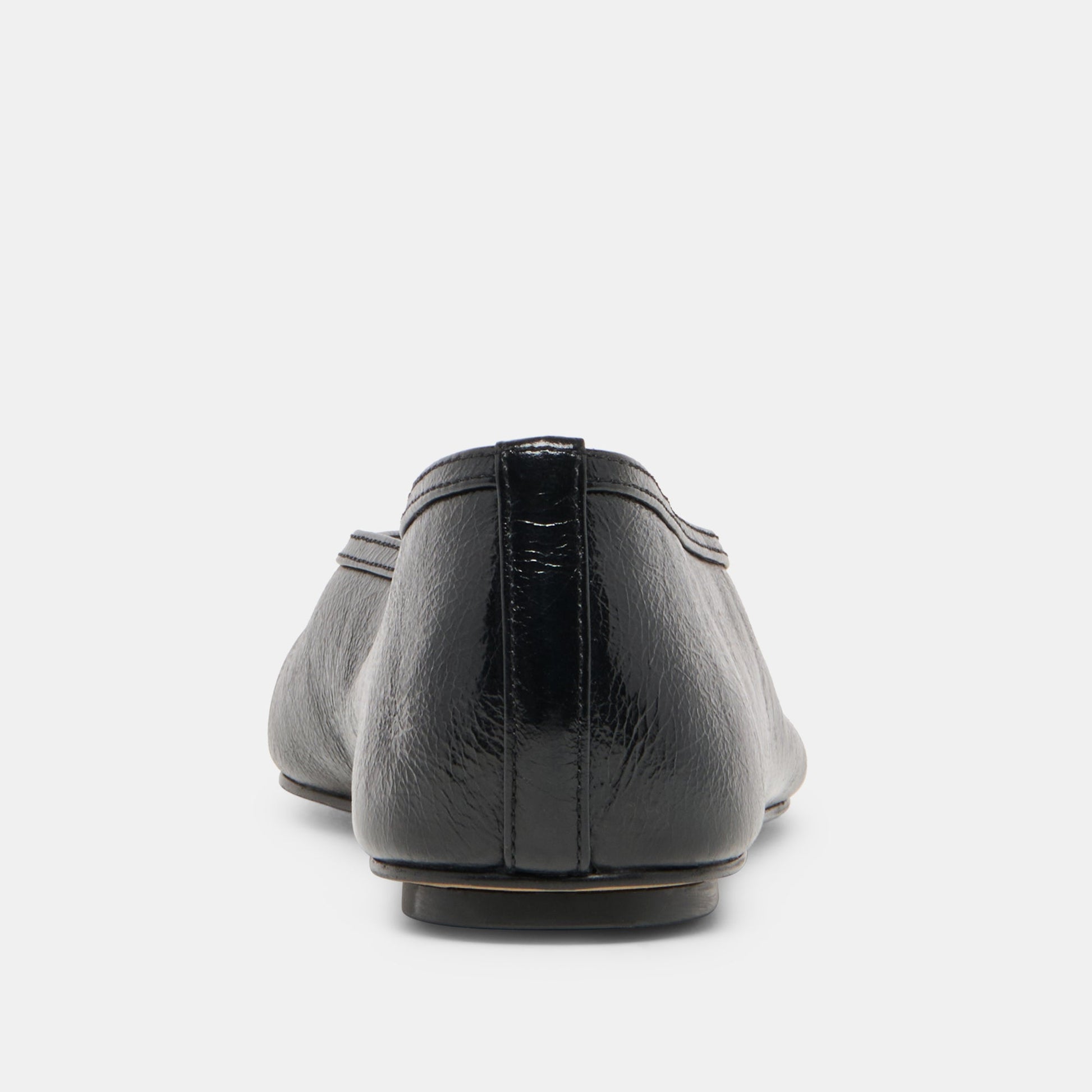Dolce Vita CARET Black Leather Pointed-Toe Ballet Flats