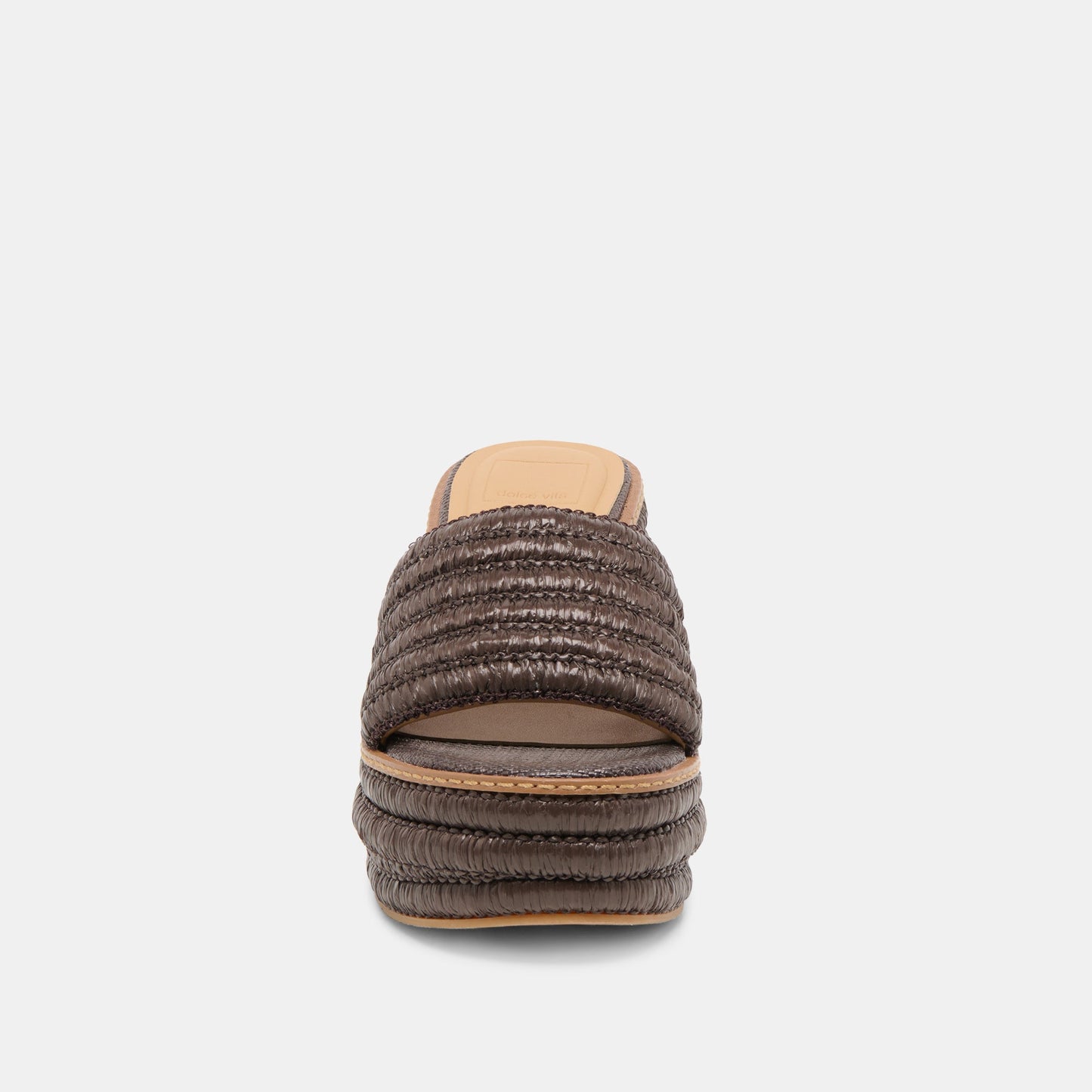 Dolce Vita Throne Wide Chocolate Raffia Wedges