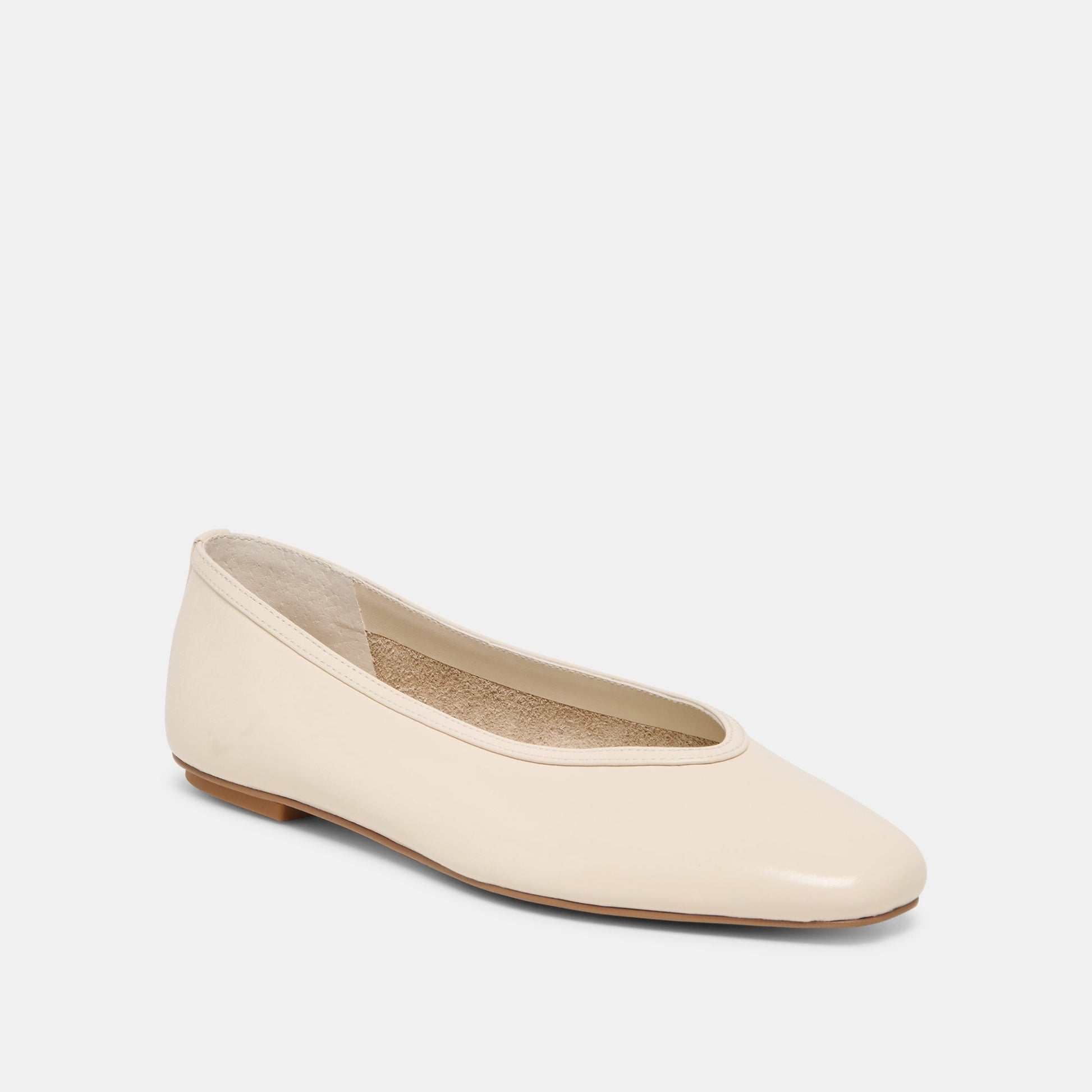 Dolce Vita CARET Bone Leather Pointed-Toe Ballet Flats