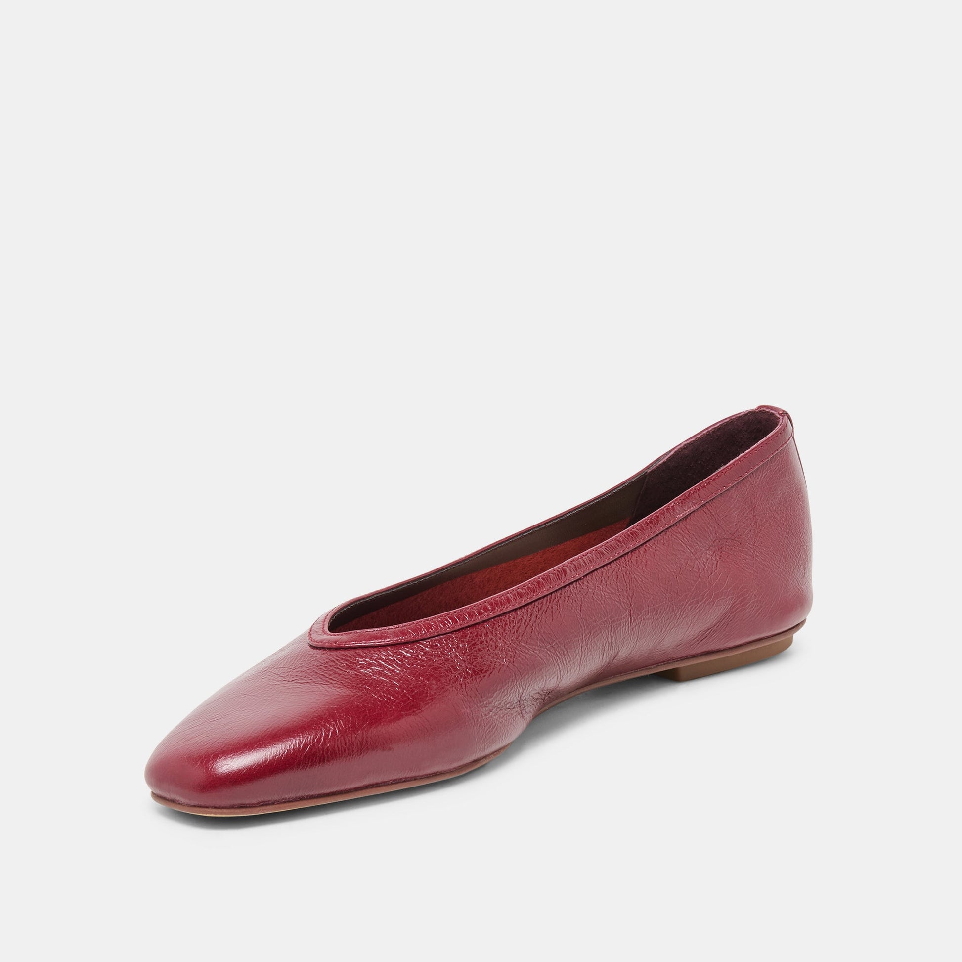 Dolce Vita CARET Garnet Leather Pointed-Toe Ballet Flats