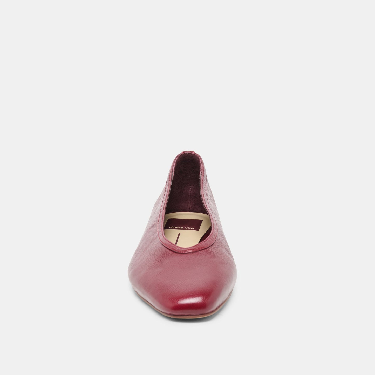 Dolce Vita CARET Garnet Leather Pointed-Toe Ballet Flats