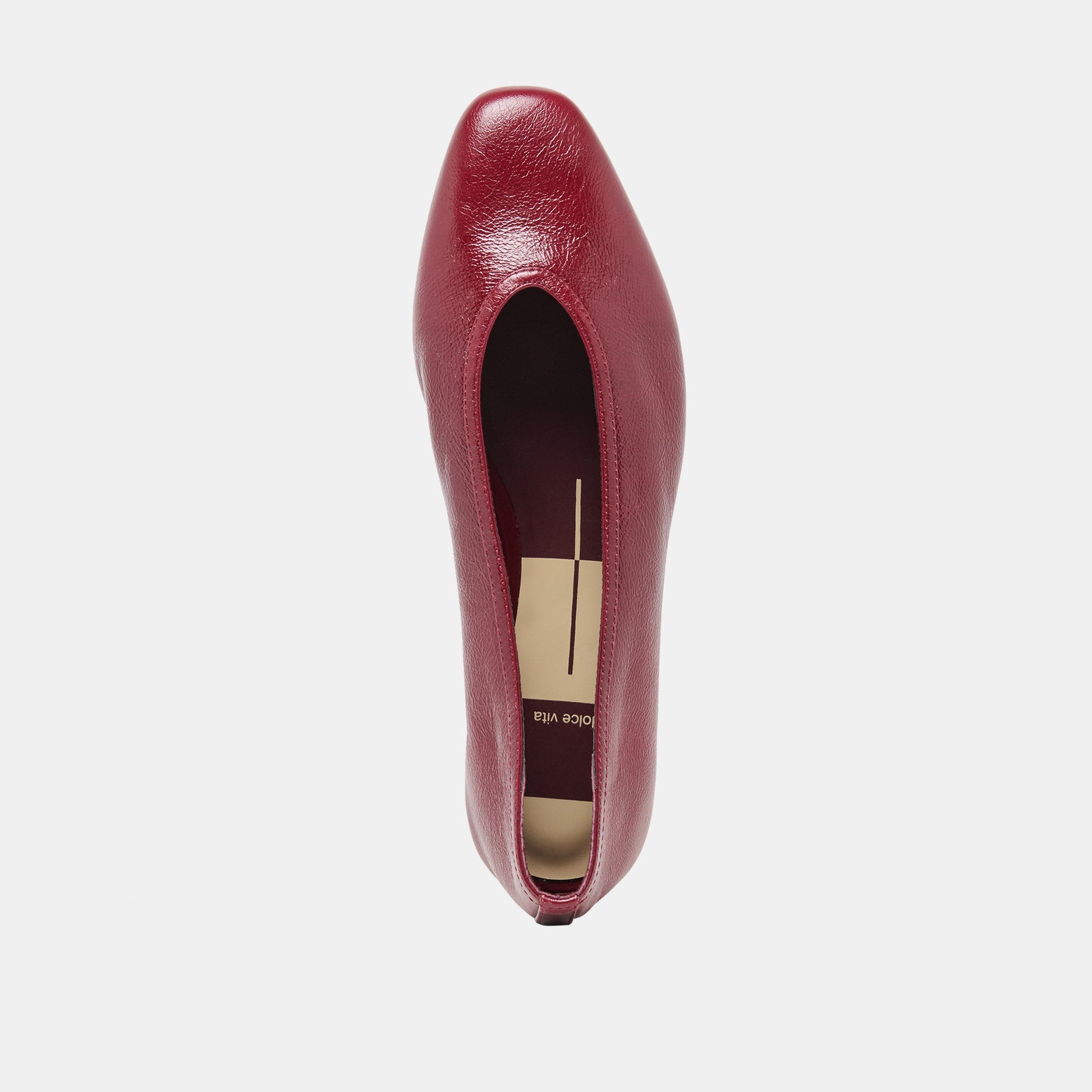 Dolce Vita CARET Garnet Leather Pointed-Toe Ballet Flats