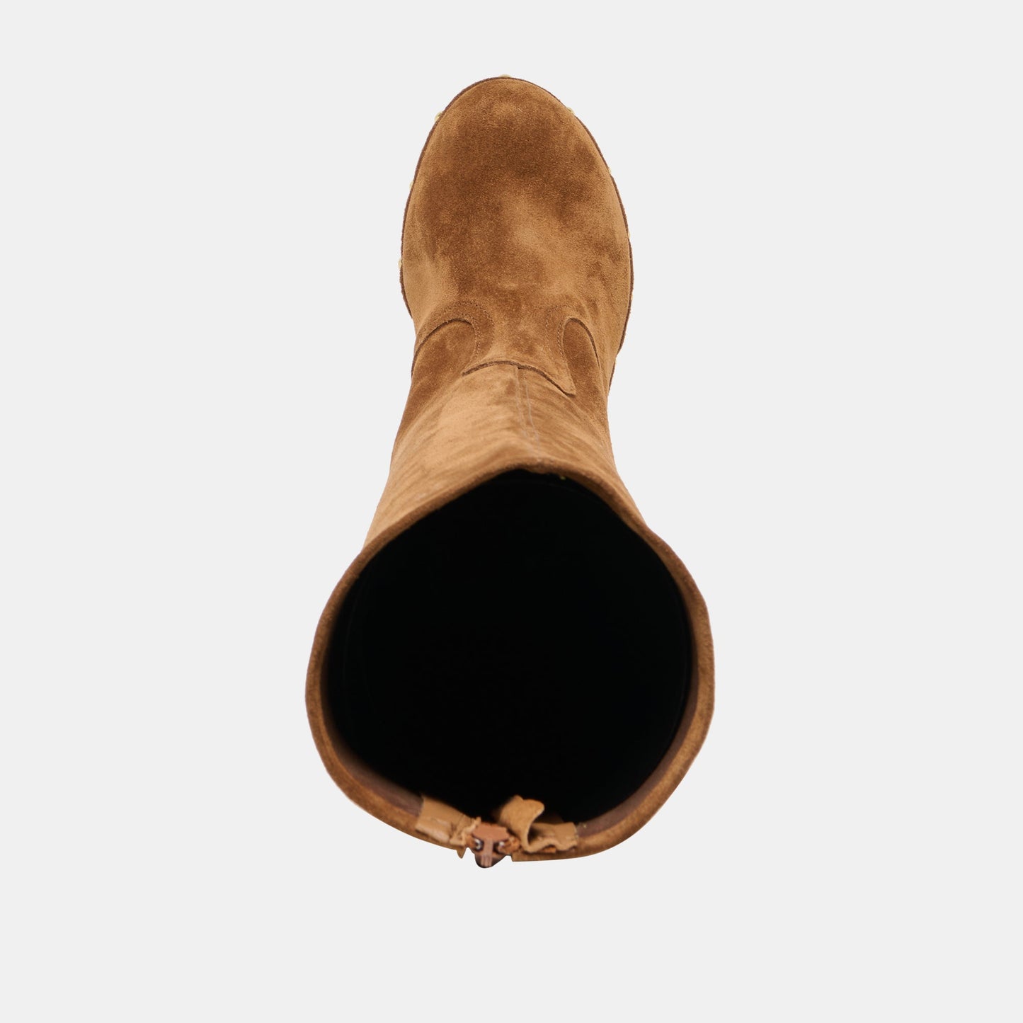 Dolce Vita JENNY Chestnut Suede Knee-High Platform Wood Sole Boots