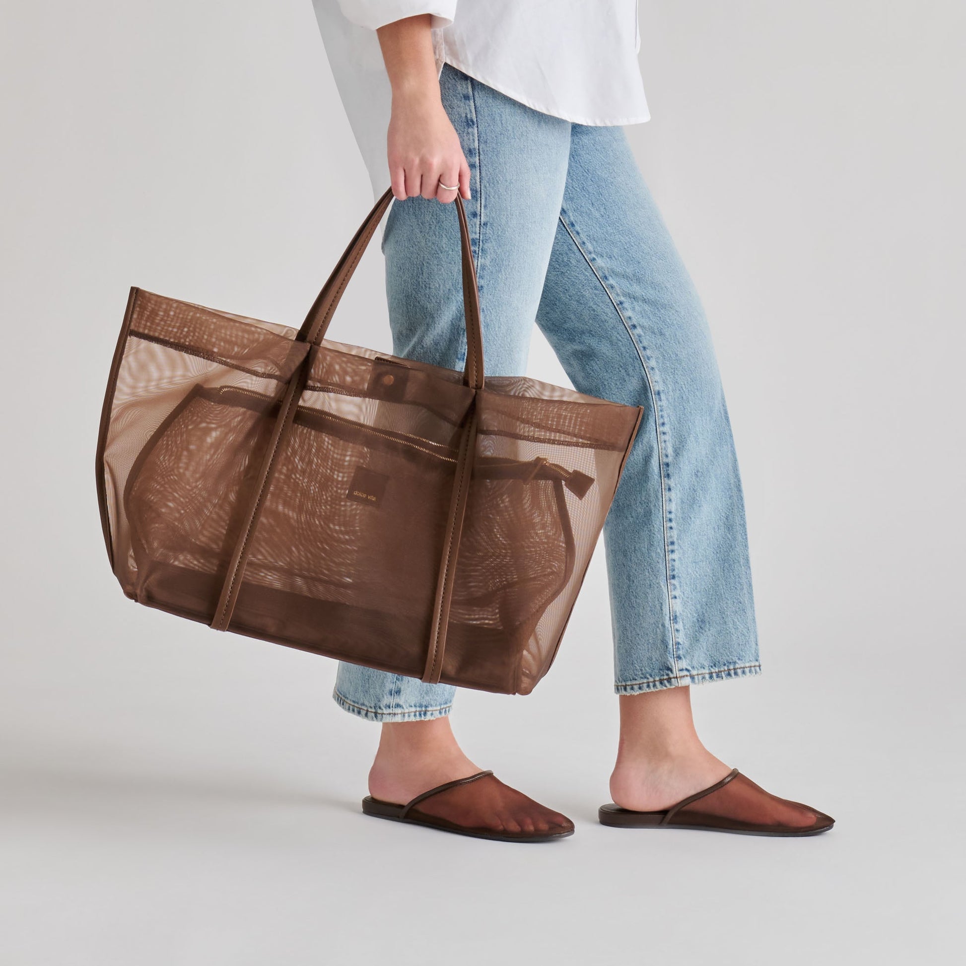 Dolce Vita Geni Chocolate Mesh Flats