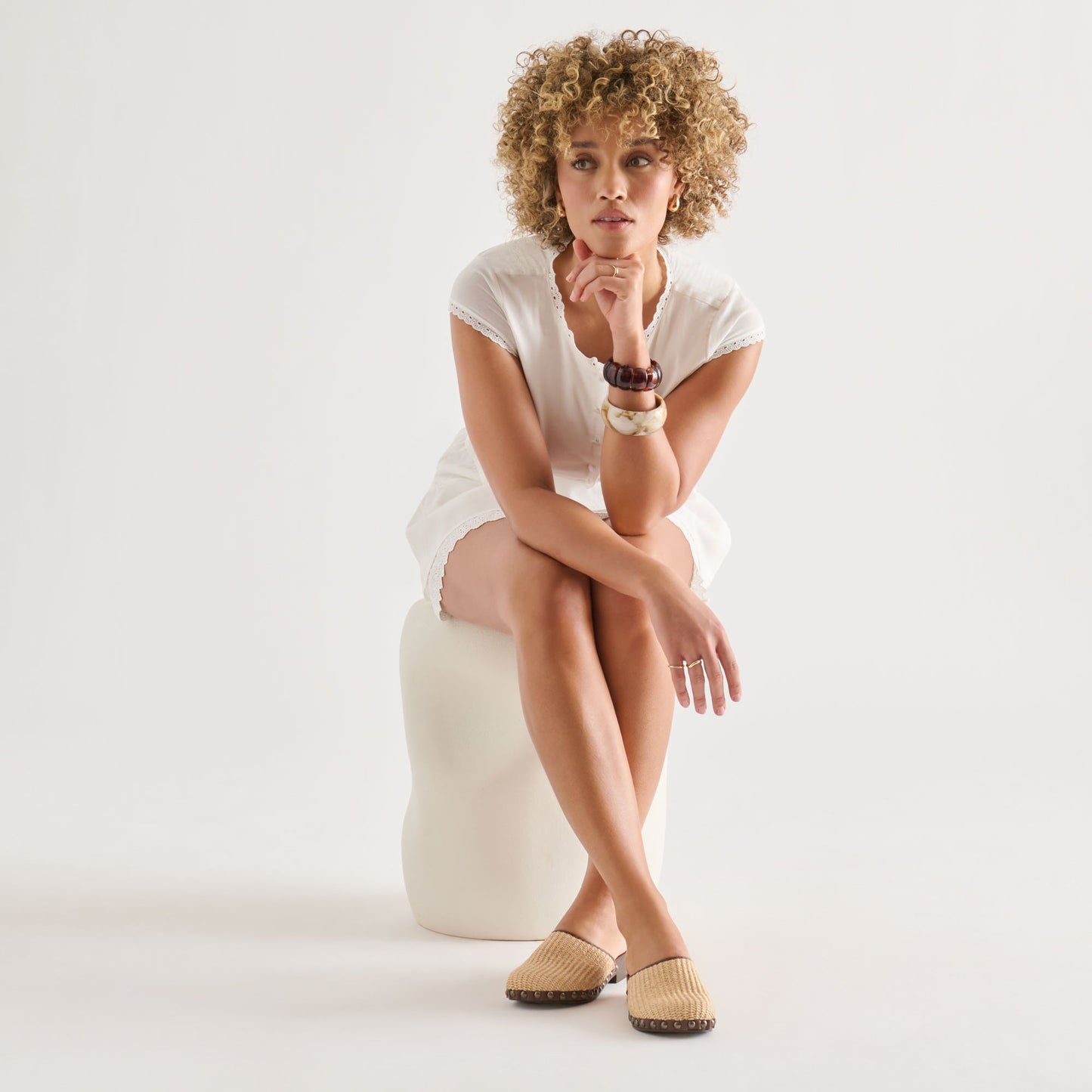 Dolce Vita Alanis Lt Natural Raffia Flats