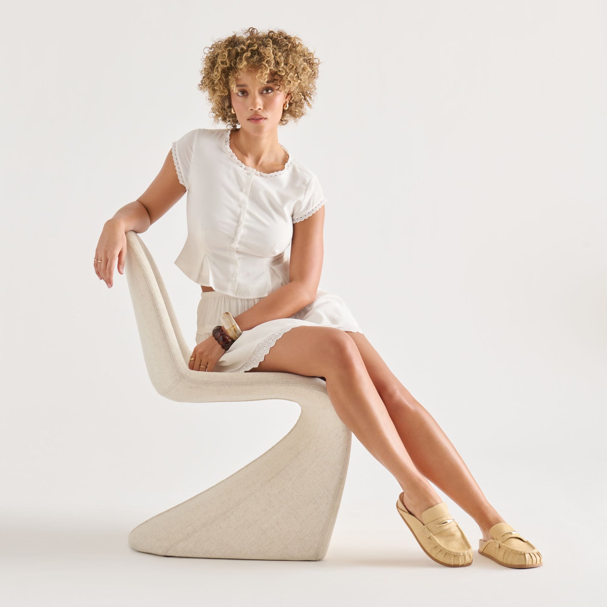 Dolce Vita Jodero Lt Natural Raffia Flats