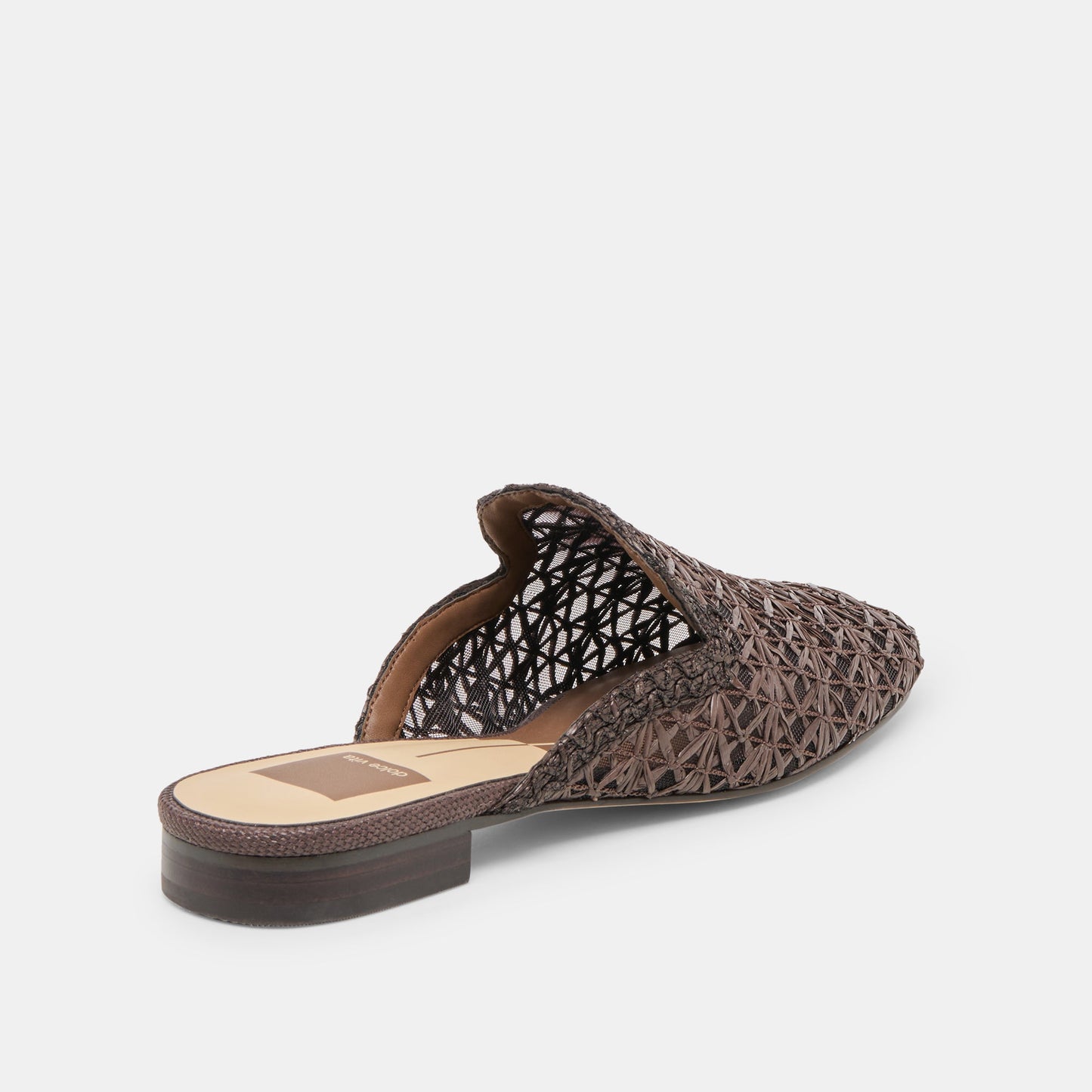 Dolce Vita Kirt Chocolate Cross Hatch Raffia Flats