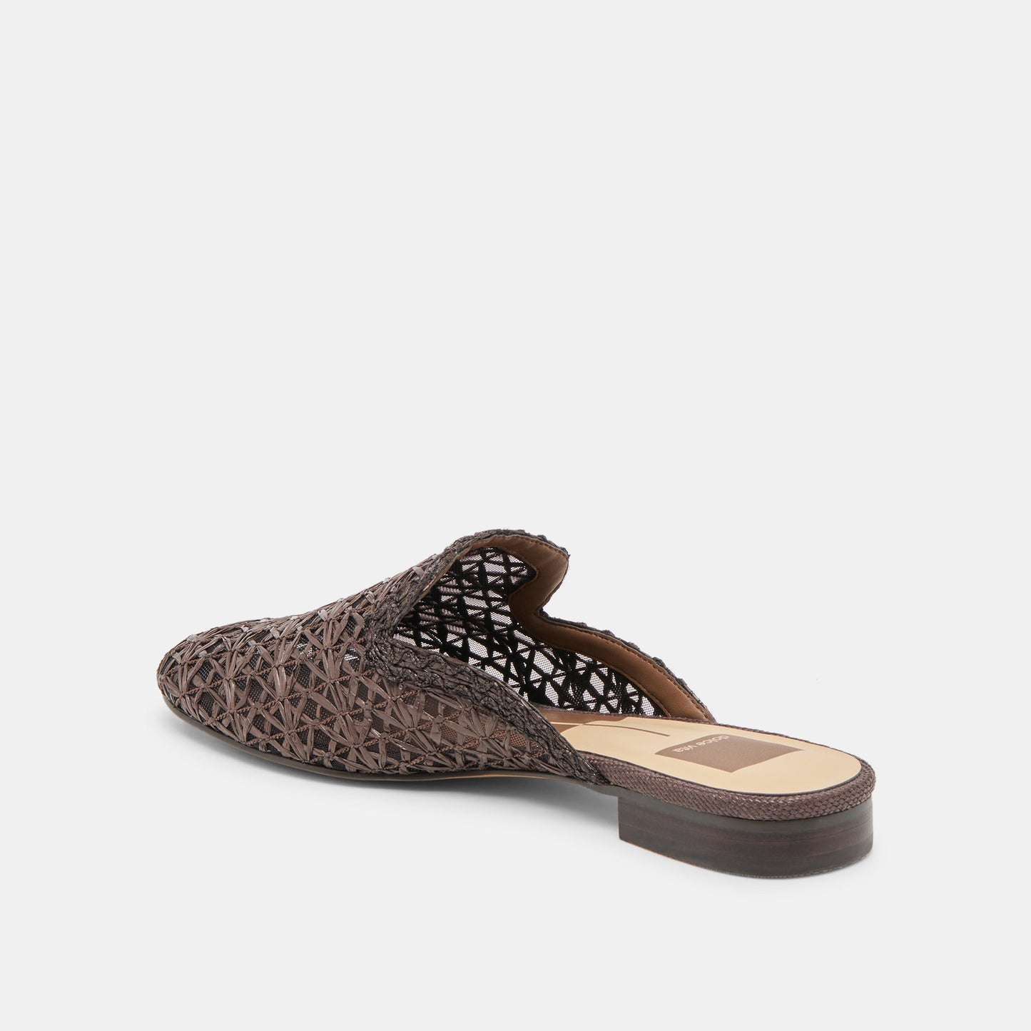 Dolce Vita Kirt Chocolate Cross Hatch Raffia Flats