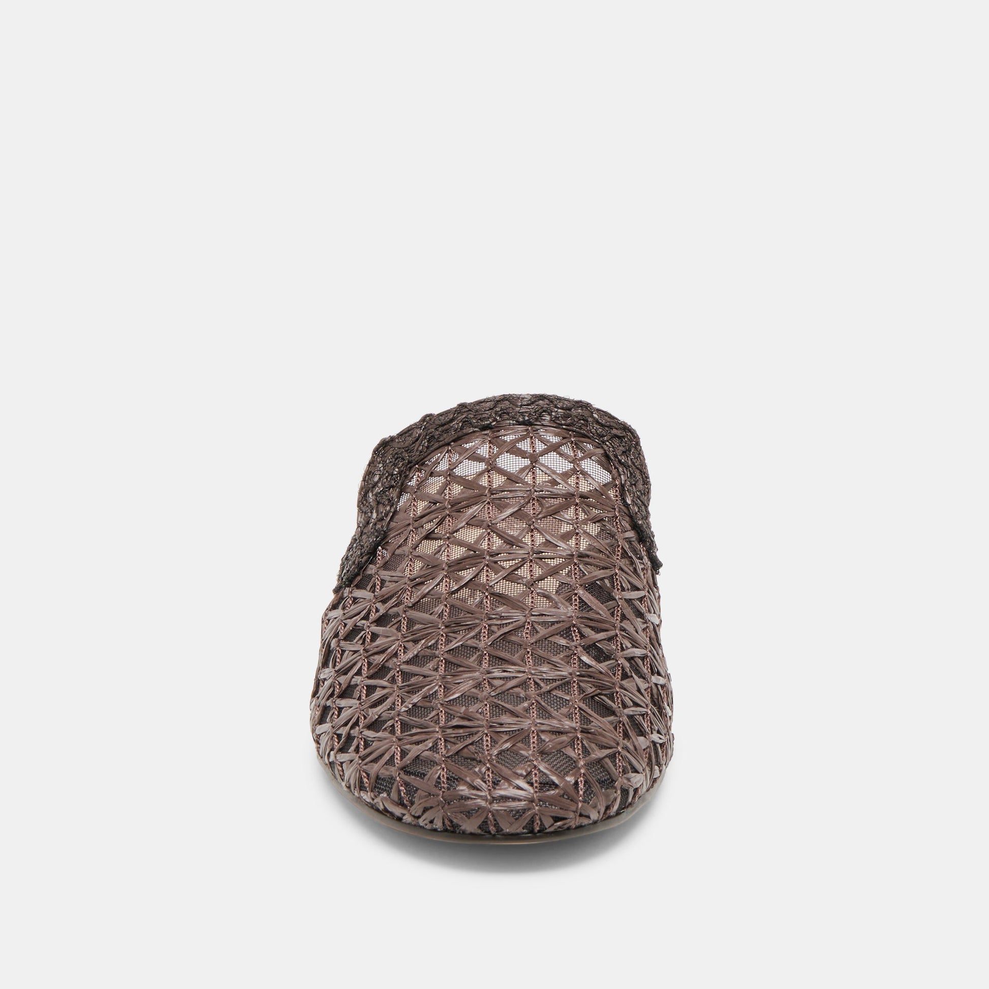 Dolce Vita Kirt Chocolate Cross Hatch Raffia Flats