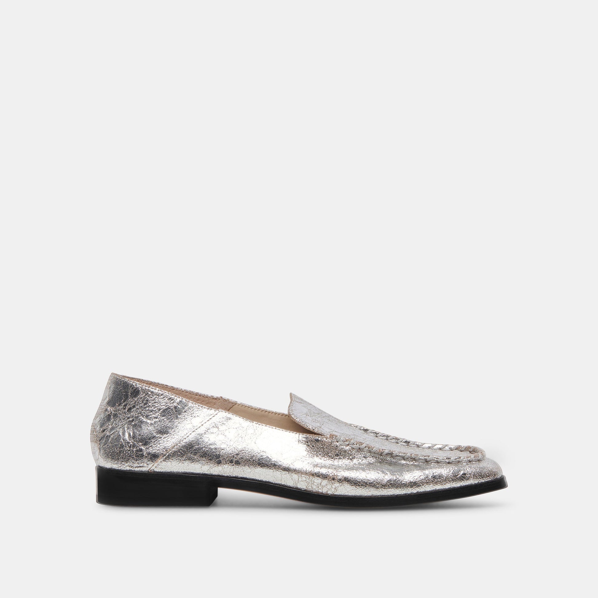 Dolce Vita Beny Flats Silver Distressed Leather | Silver Leather Flats for Women
 – Dolce Vita