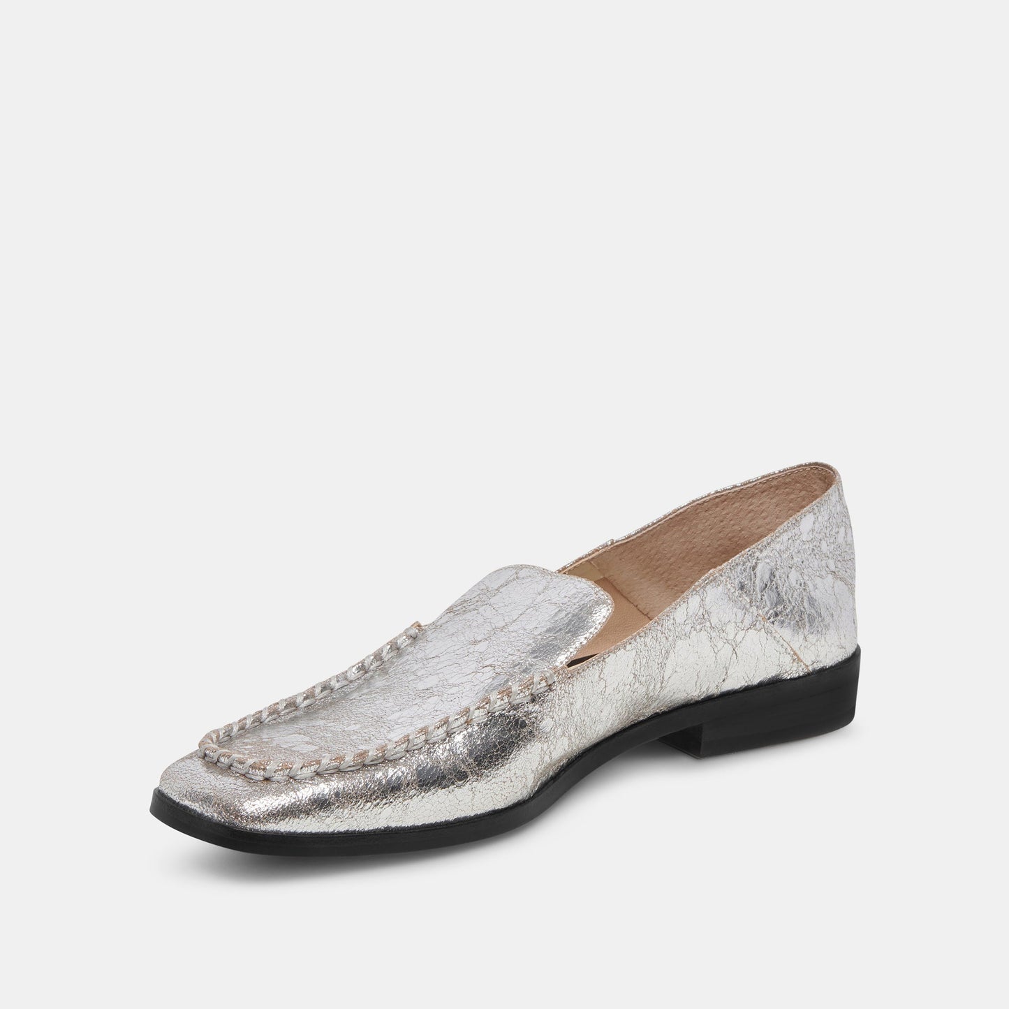 Dolce Vita Beny Flats Silver Distressed Leather | Silver Leather Flats for Women
 – Dolce Vita