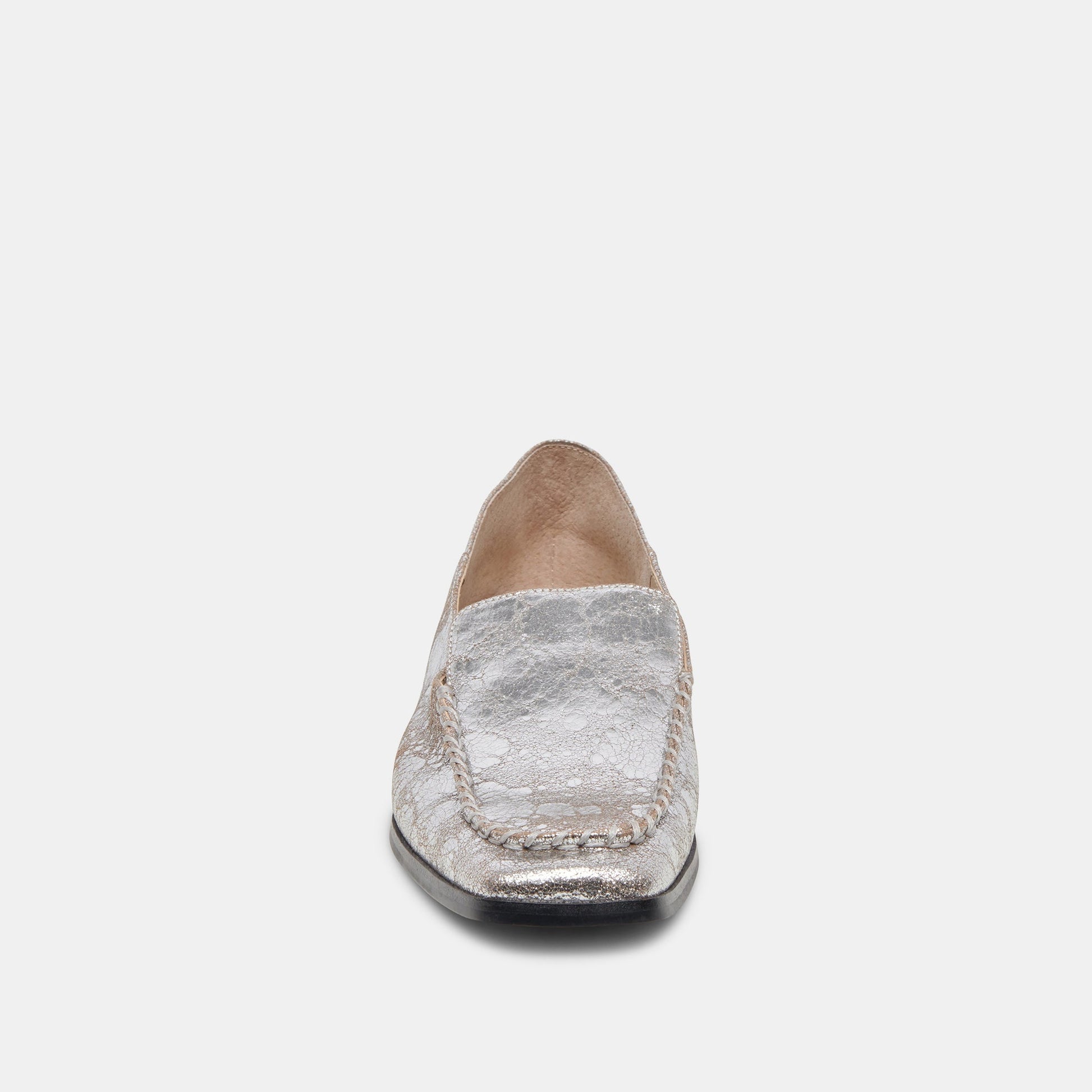 Dolce Vita Beny Flats Silver Distressed Leather | Silver Leather Flats for Women
 – Dolce Vita
