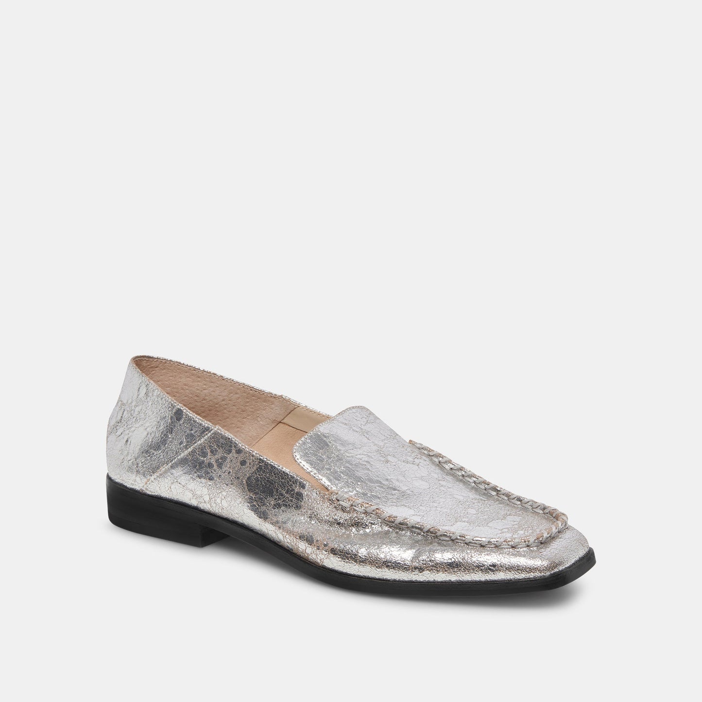 Dolce Vita Beny Flats Silver Distressed Leather | Silver Leather Flats for Women
 – Dolce Vita