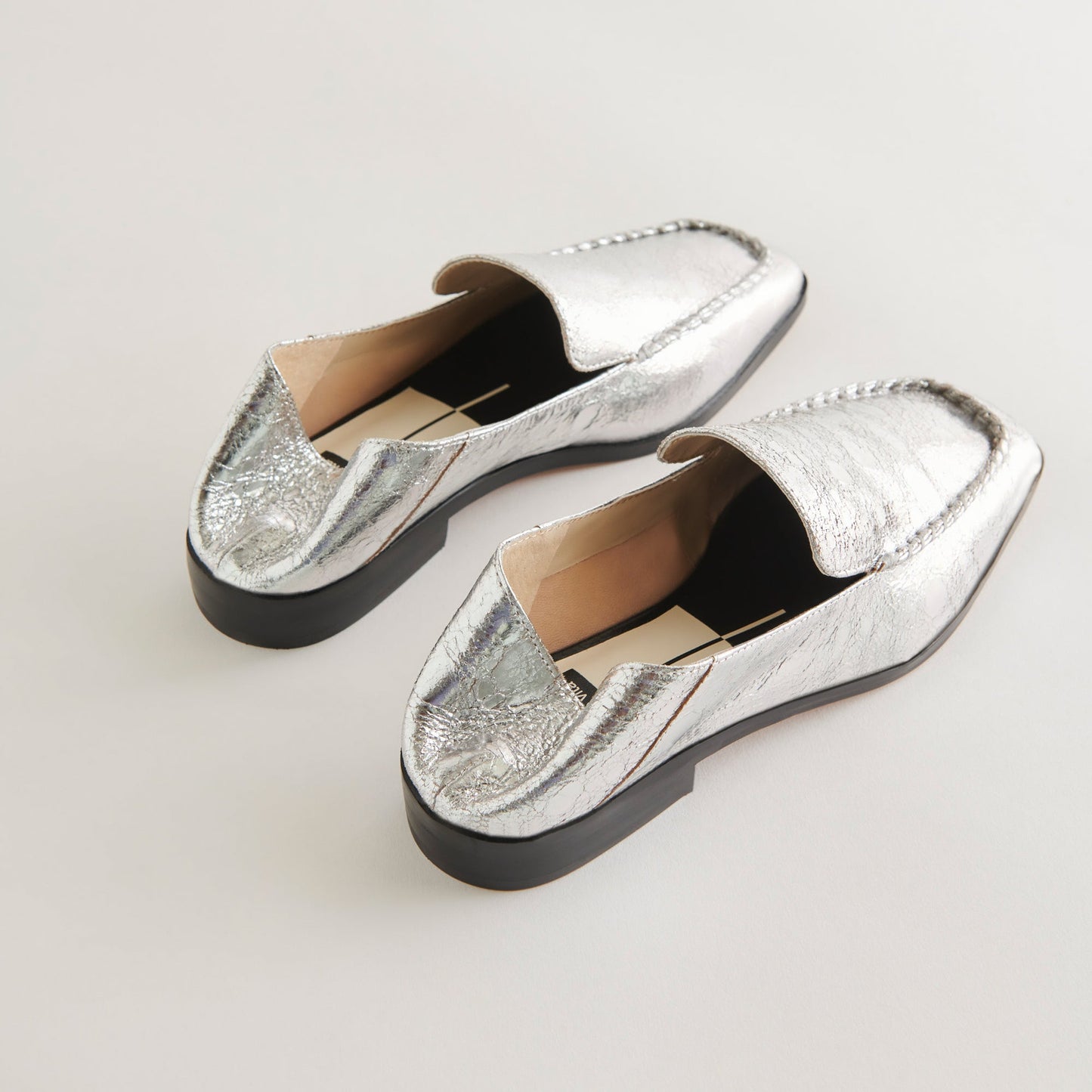 Dolce Vita Beny Flats Silver Distressed Leather | Silver Leather Flats for Women
 – Dolce Vita