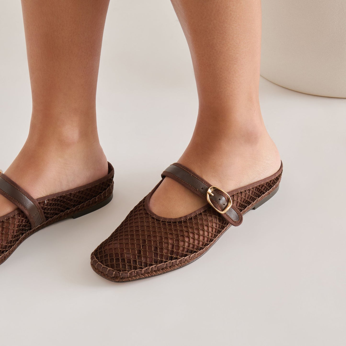 Dolce Vita Milie Chocolate Woven Mesh Flats
