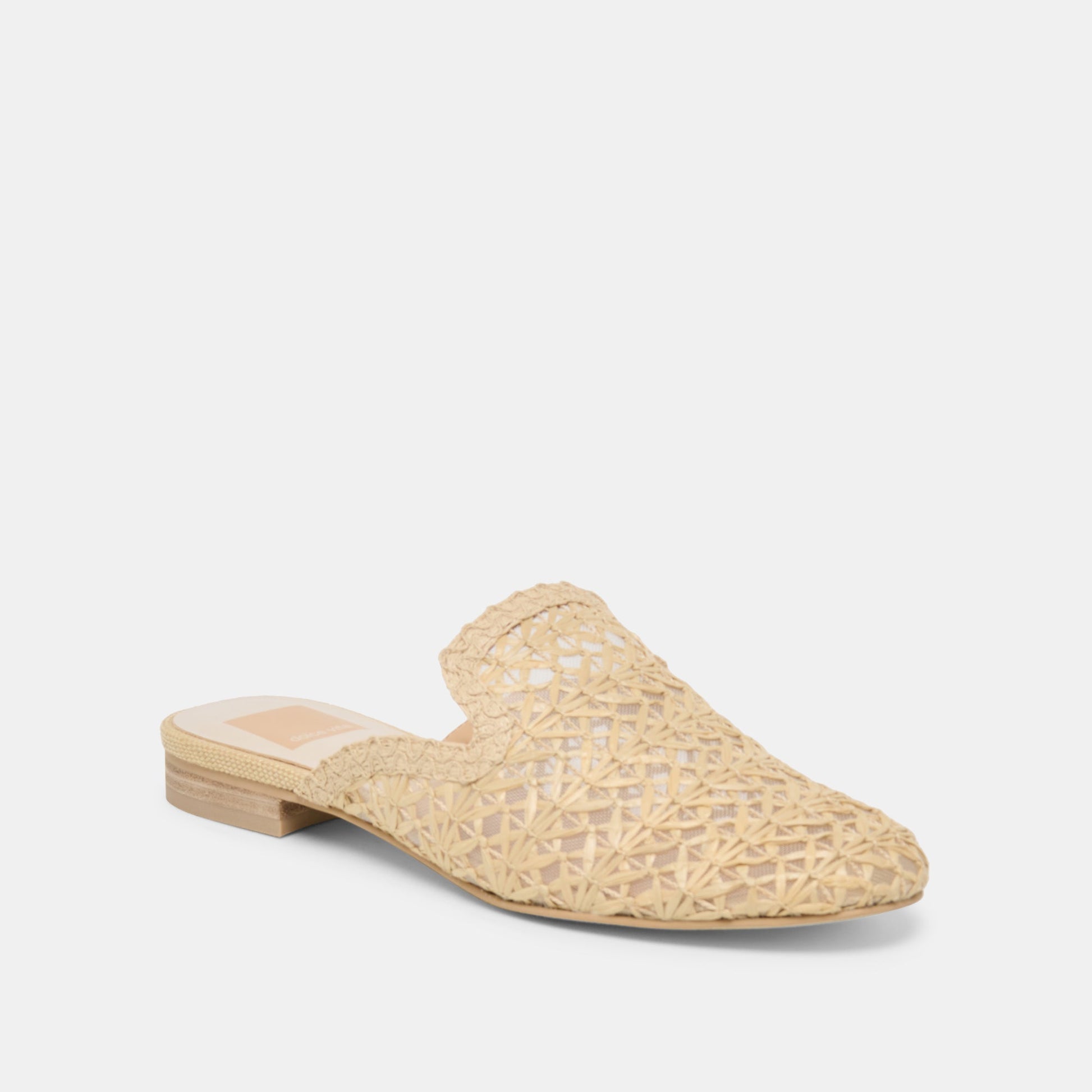 Dolce Vita Kirt Lt Natural Cross Hatch Raffia Flats