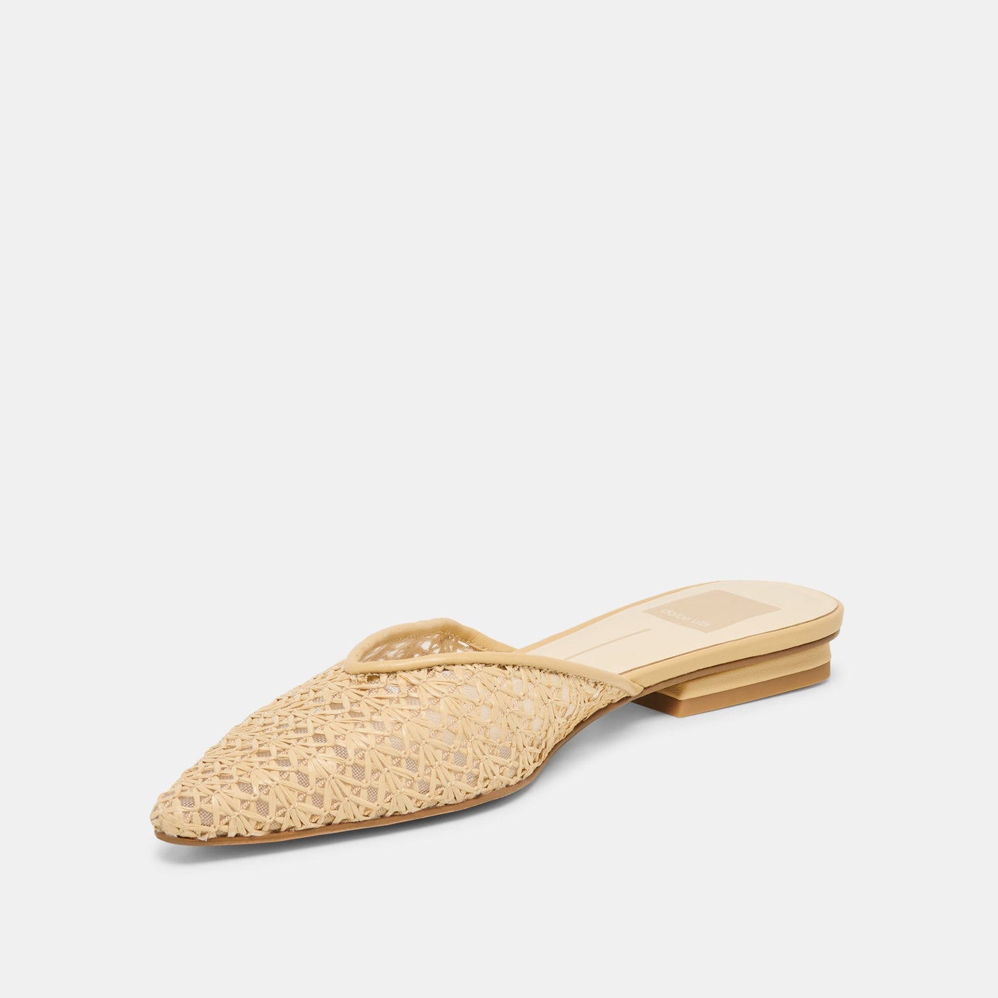 Dolce Vita Elm Natural Cross Hatch Raffia Flats