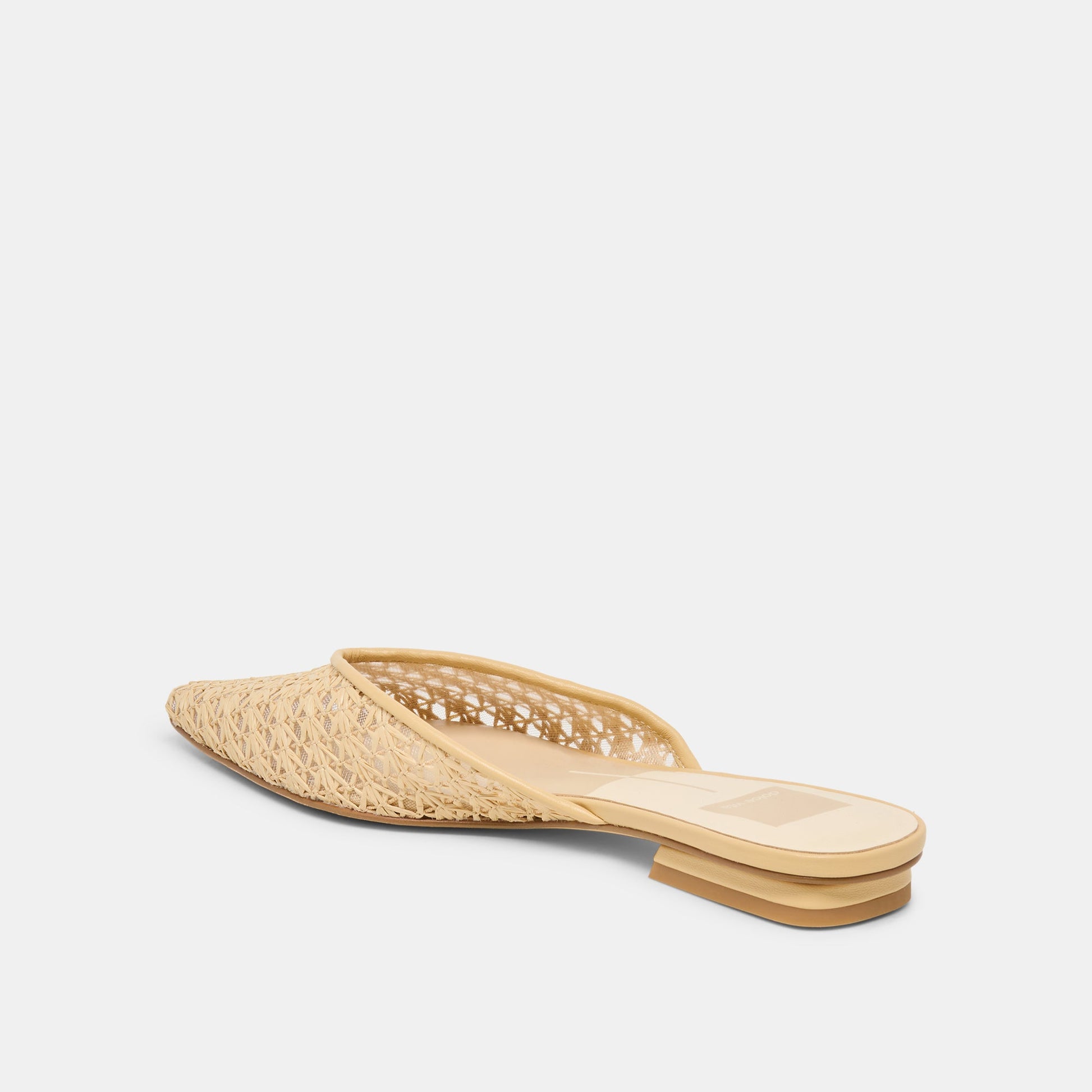 Dolce Vita Elm Natural Cross Hatch Raffia Flats