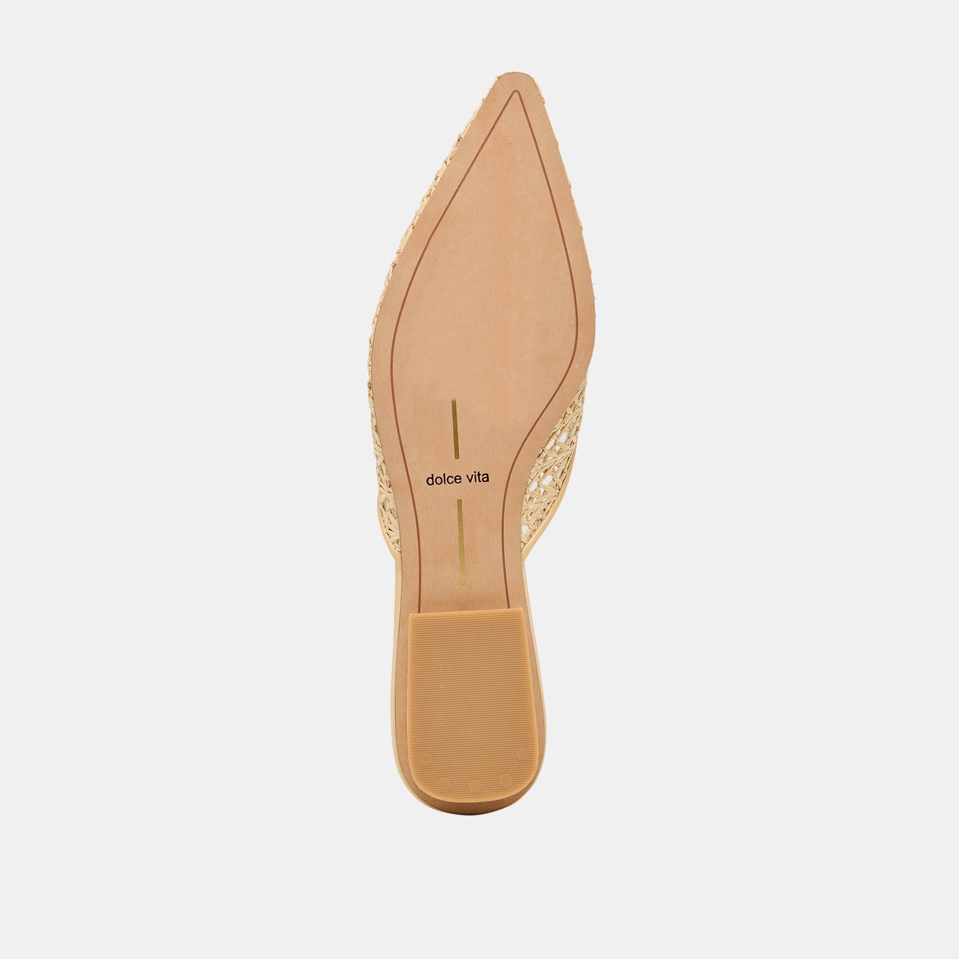 Dolce Vita Elm Natural Cross Hatch Raffia Flats
