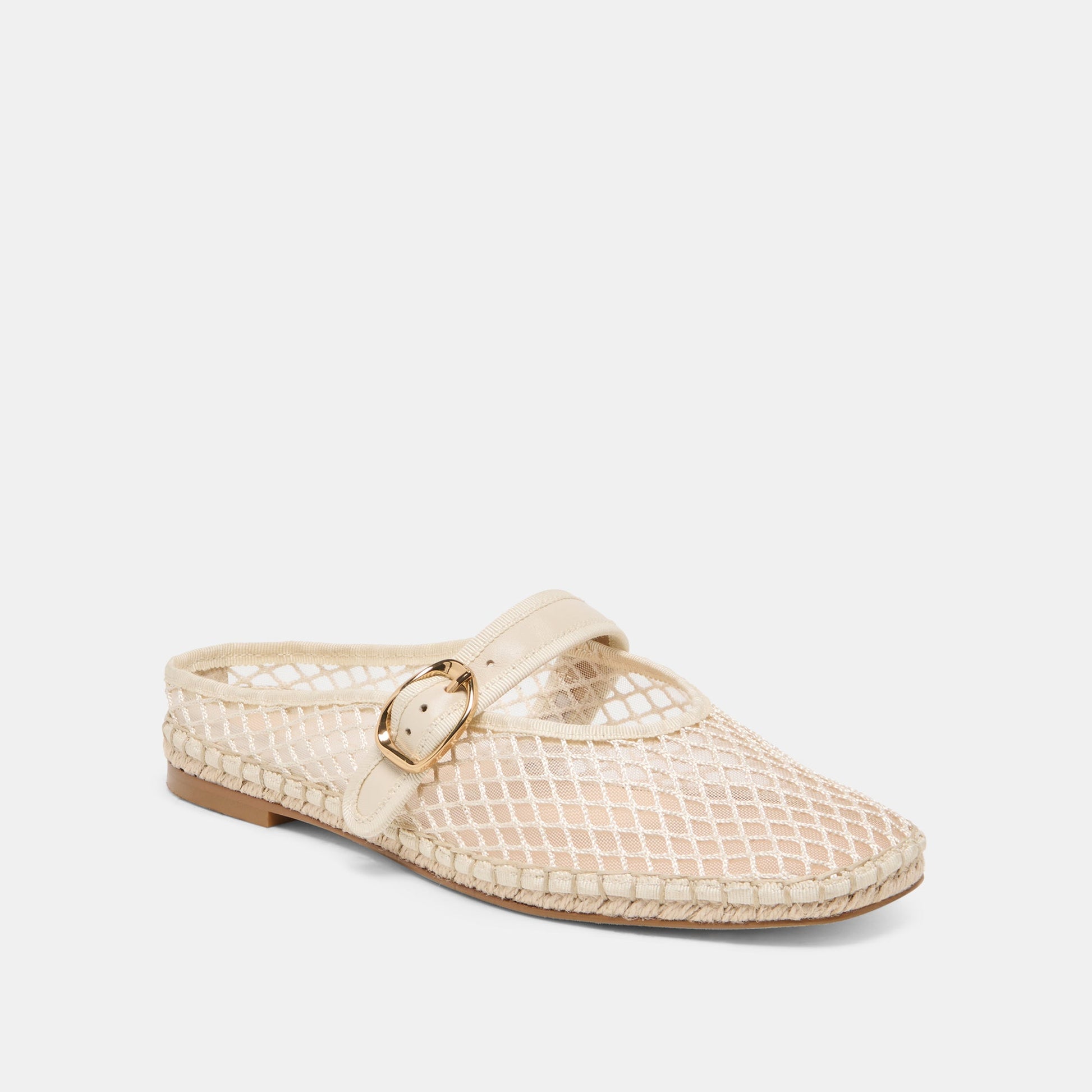Dolce Vita Milie Ecru Woven Mesh Flats