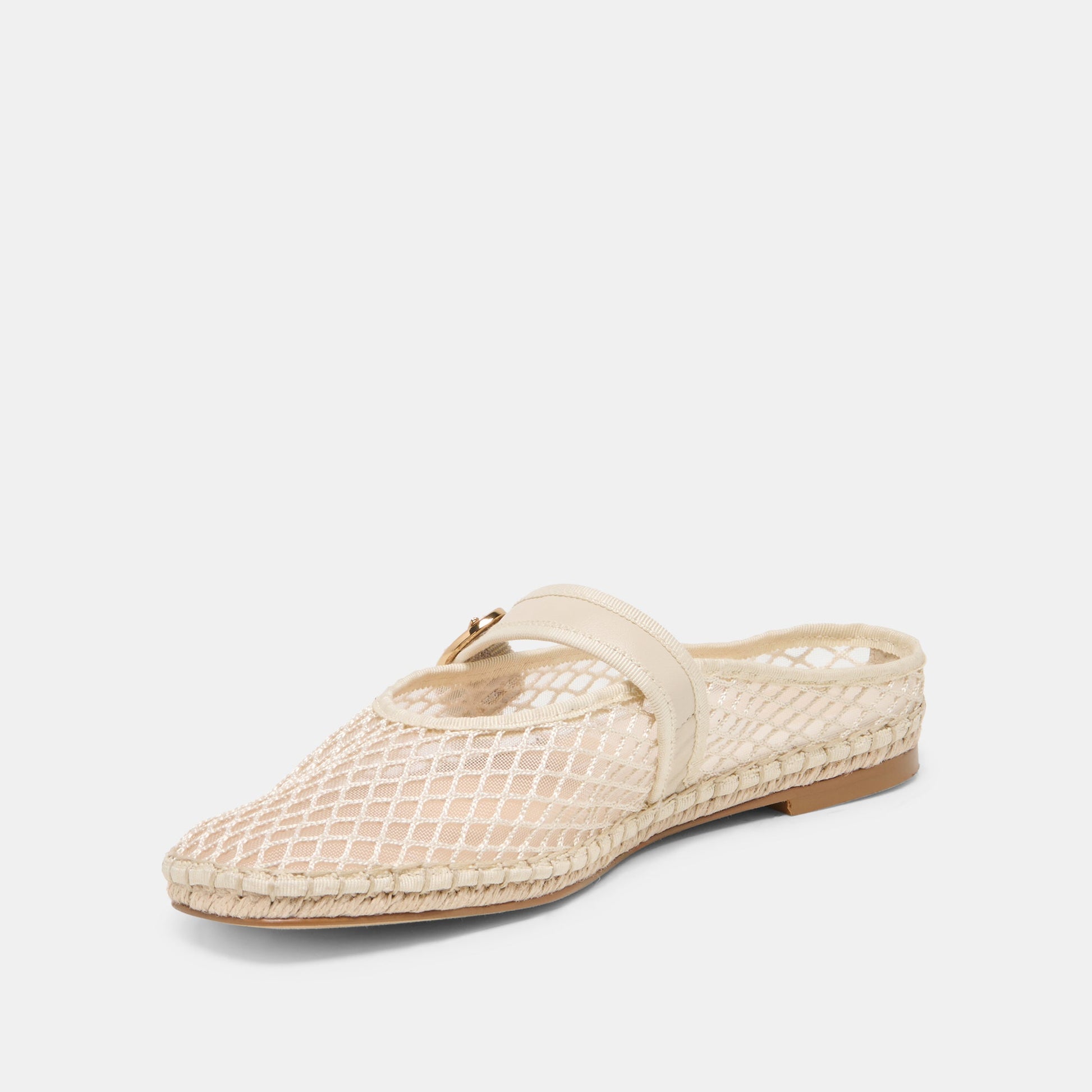 Dolce Vita Milie Ecru Woven Mesh Flats
