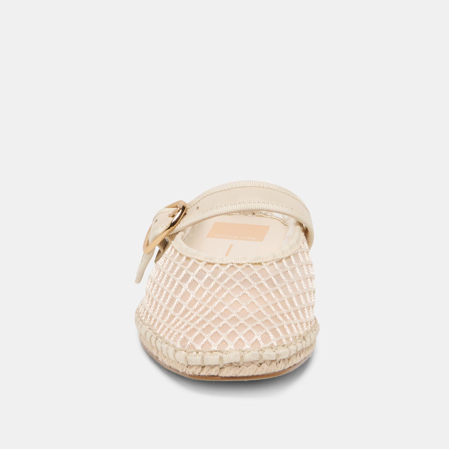Dolce Vita Milie Ecru Woven Mesh Flats