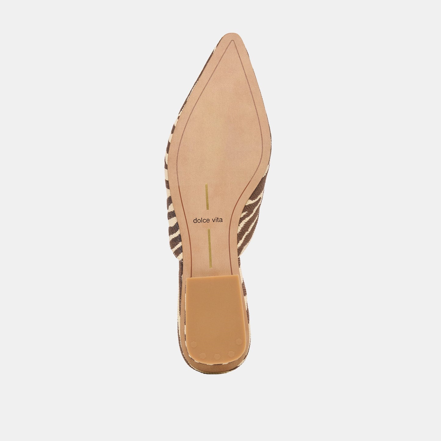 Dolce Vita Elm Beige Zebra Raffia Flats