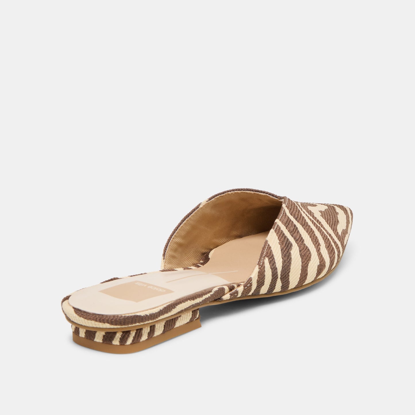 Dolce Vita Elm Beige Zebra Raffia Flats