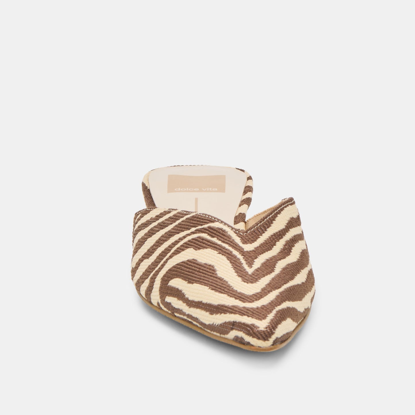 Dolce Vita Elm Beige Zebra Raffia Flats