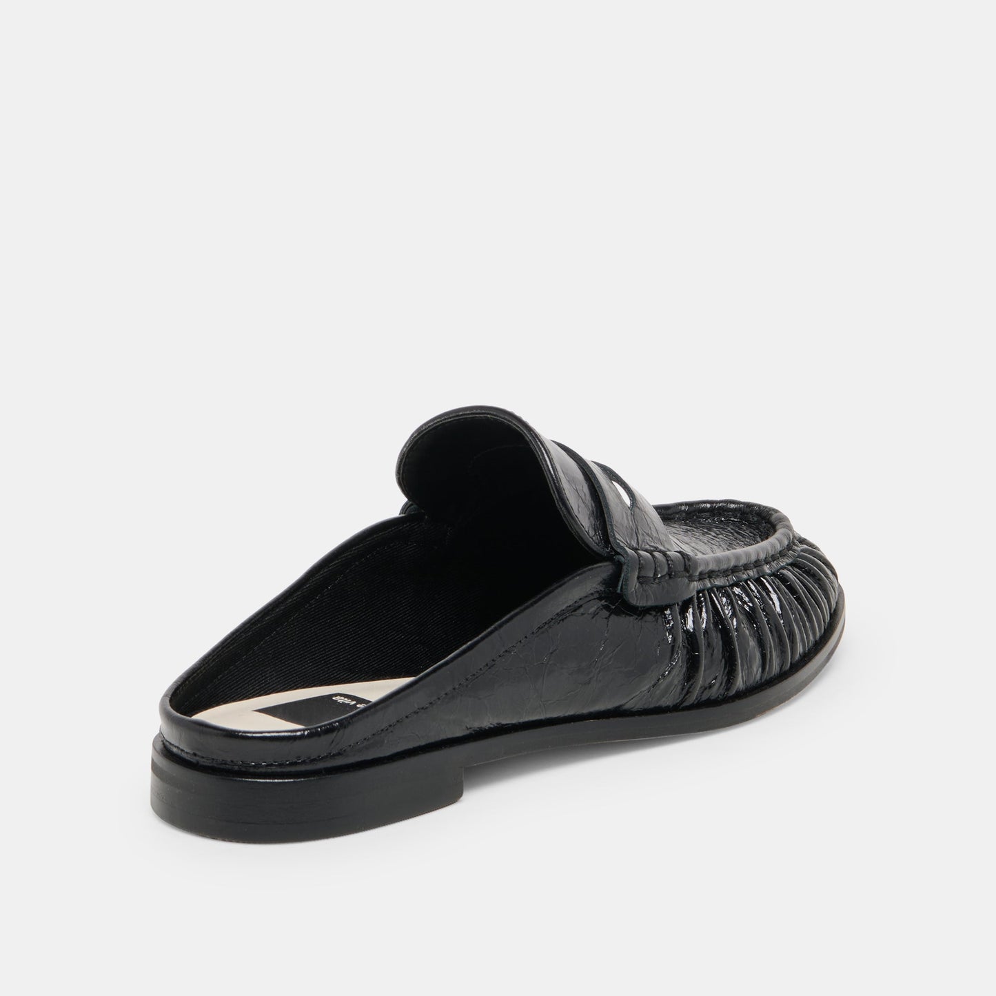 Dolce Vita BETZY Midnight Crinkle Patent Closed-Toe Slip-On Loafers