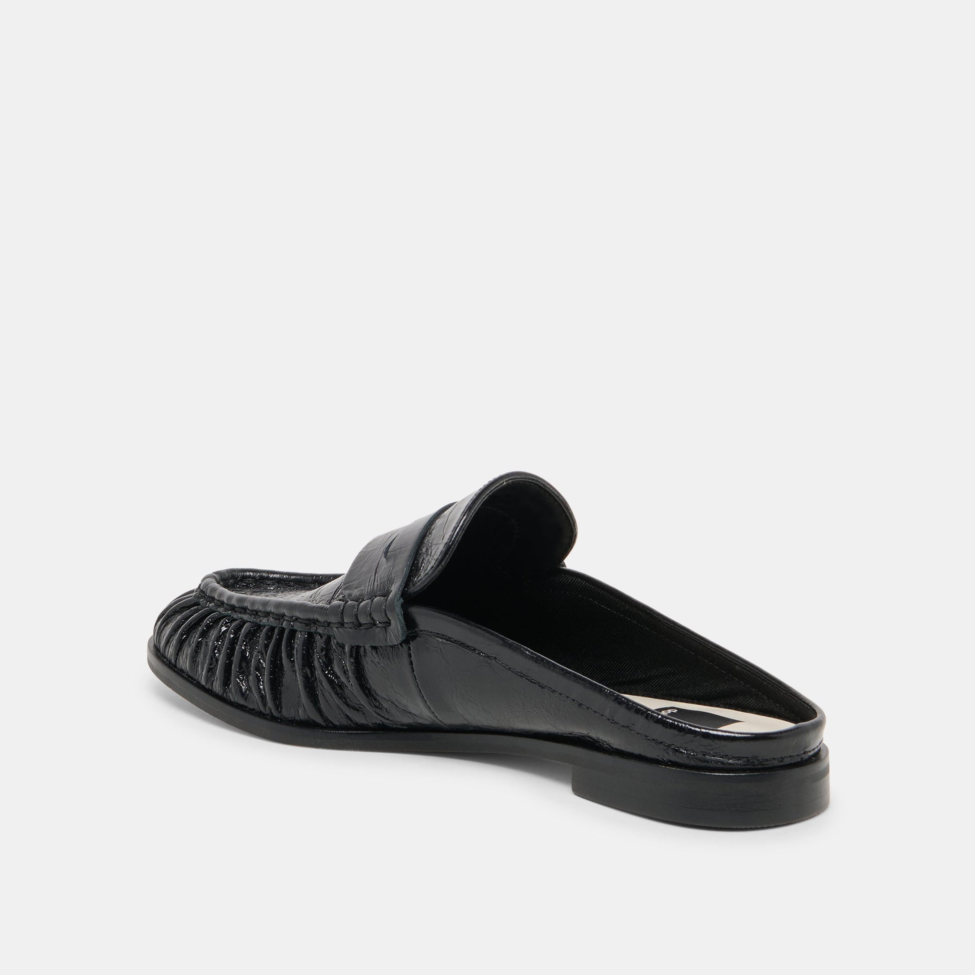 Dolce Vita BETZY Midnight Crinkle Patent Closed-Toe Slip-On Loafers
