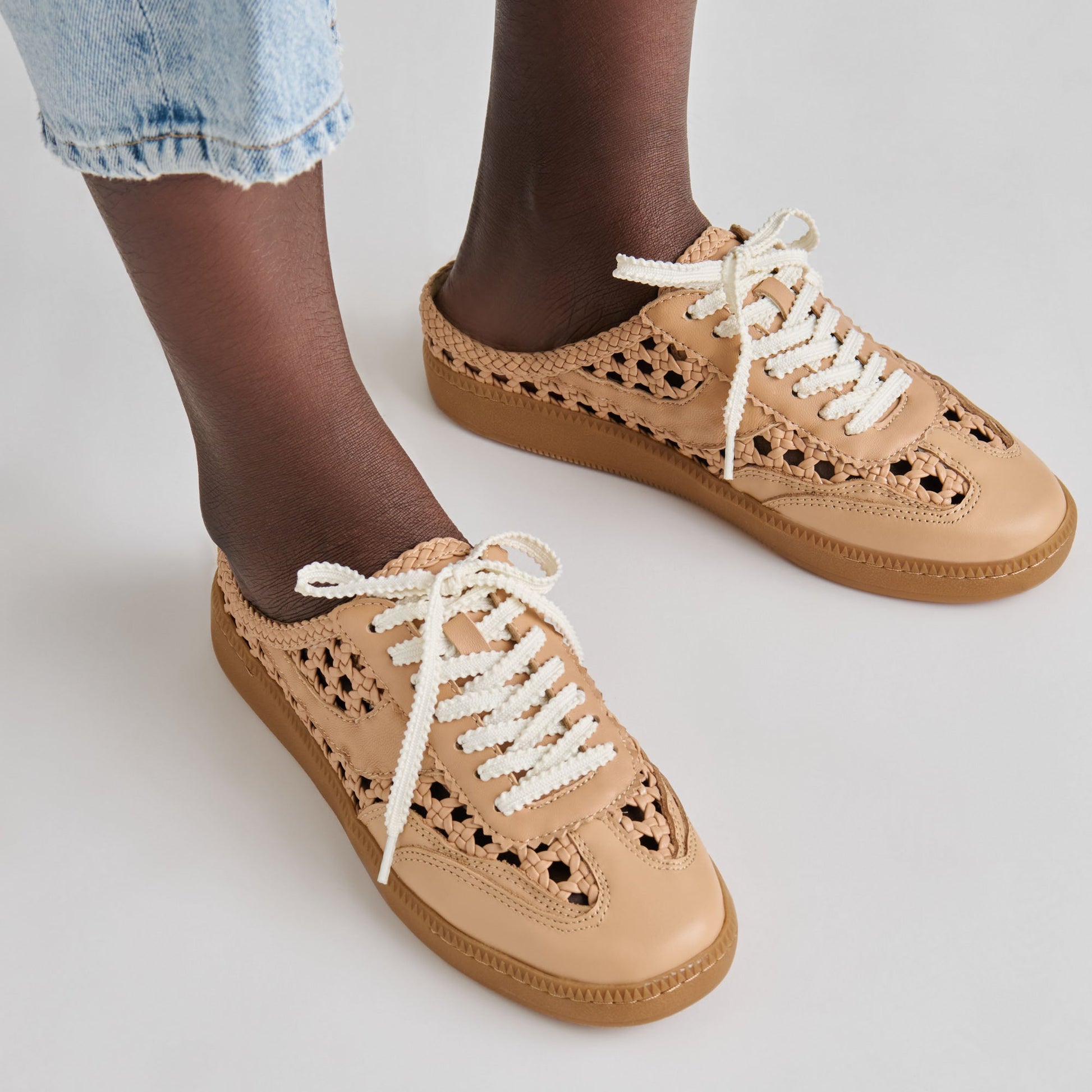 Dolce Vita Notice Slide Woven Cafe Woven Stella Sneakers
